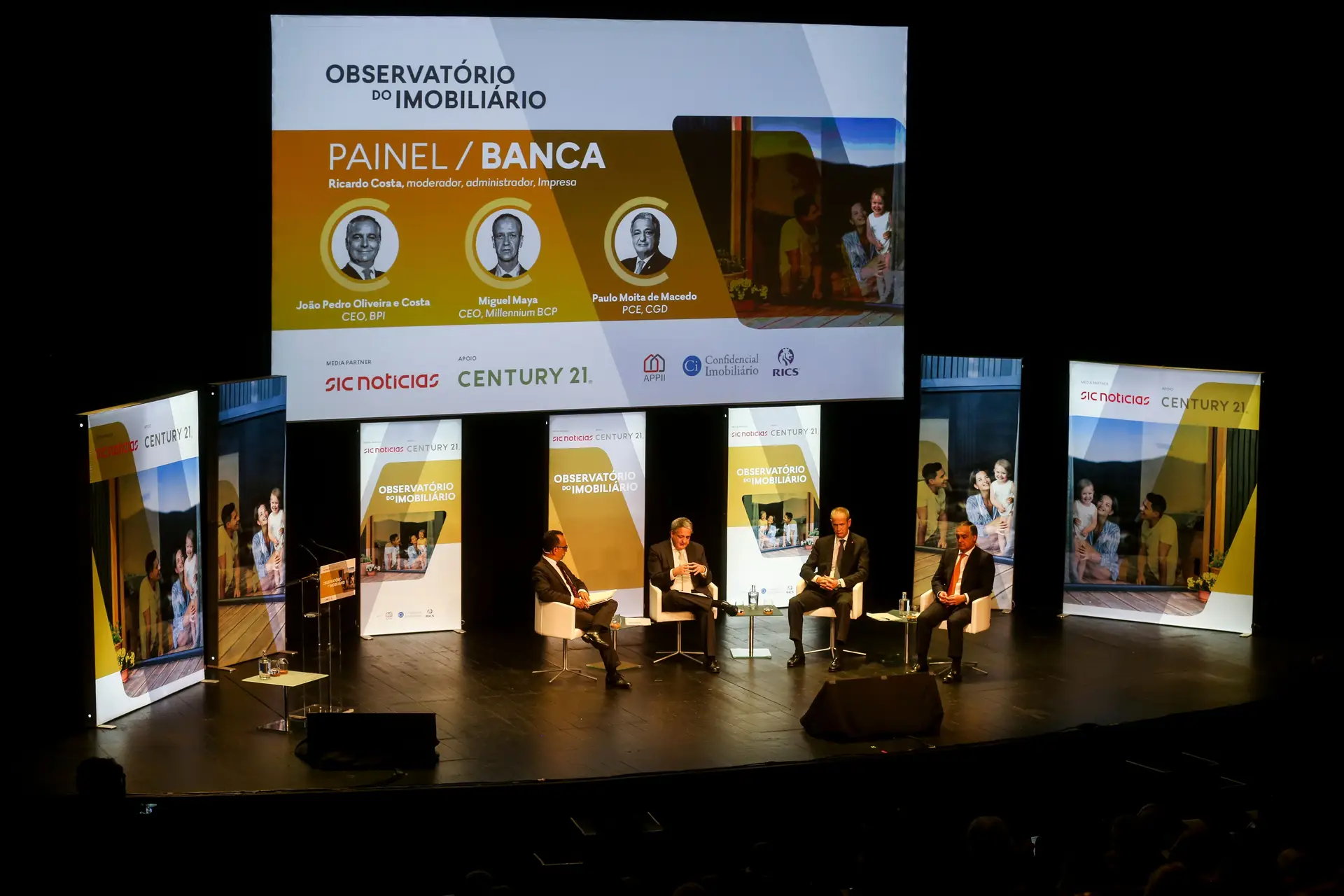 No encontro estiveram presentes os CEO da CGD, Paulo Macedo, do BCP, Miguel Maya, e do BPI, João Pedro Oliveira e Costa