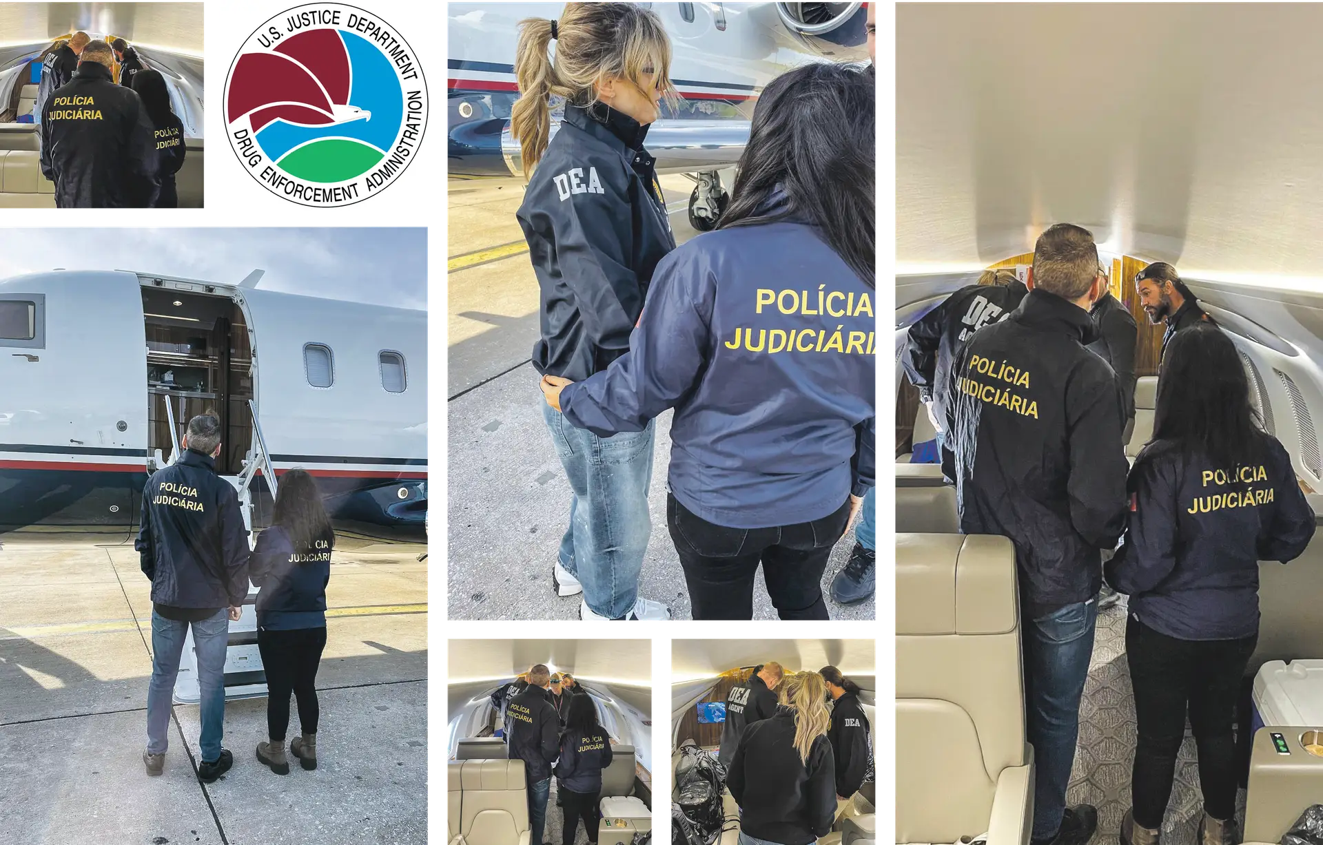 Operação conjunta entre agentes dos Estados Unidos e inspetores portugueses da Polícia Judiciária no ano passado em Lisboa para transportar um traficante canadiano num avião privado da agência norte-americana que combate o tráfico de droga