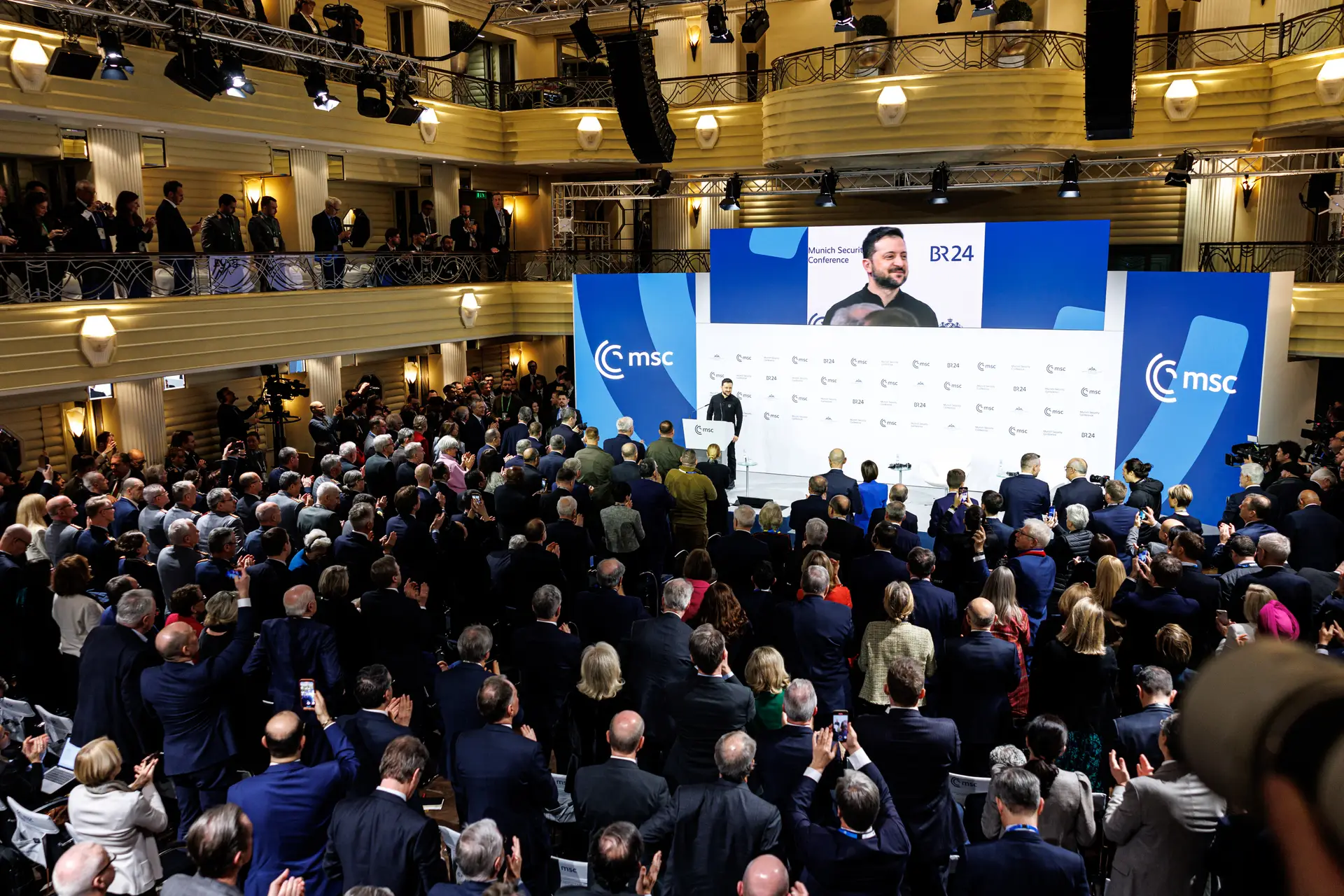 Volodymyr Zelensky, Presidente da Ucrânia, discursa na Conferência de Segurança de Munique 2025