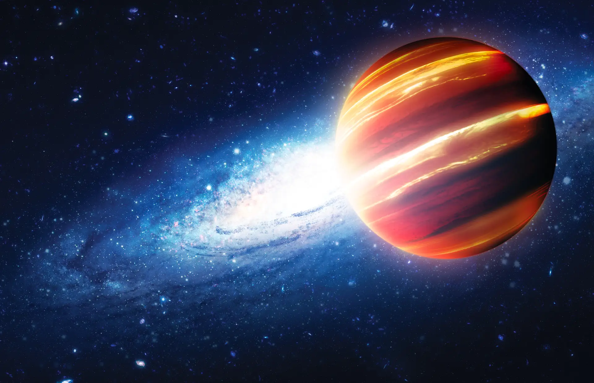 Tylos é um gigante gasoso semelhante em massa a Júpiter, maior planeta do Sistema Solar, e tem temperaturas superiores a 2000ºC