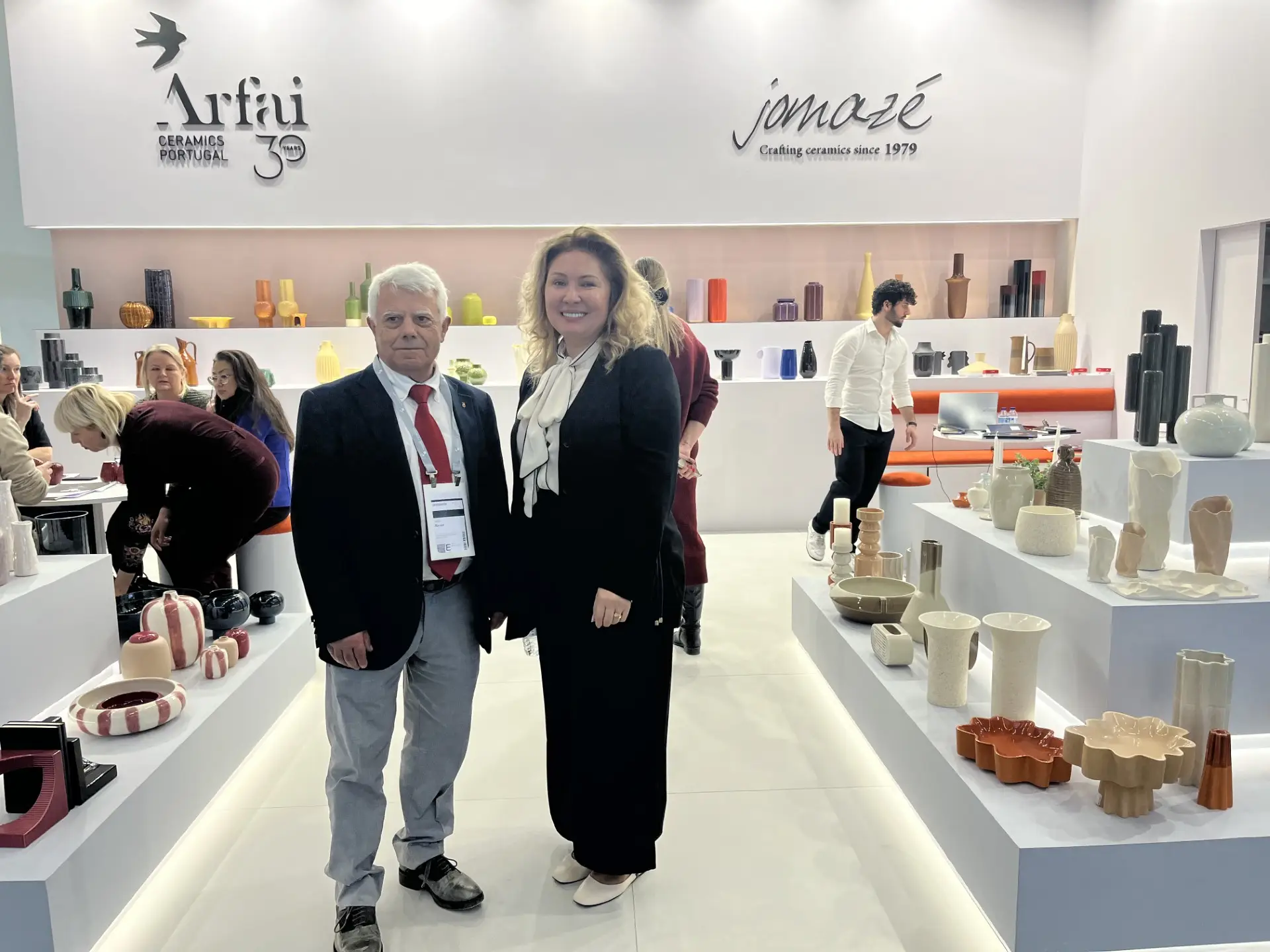 João Xavier e Carla Moreira na Ambiente, em Frankfurt