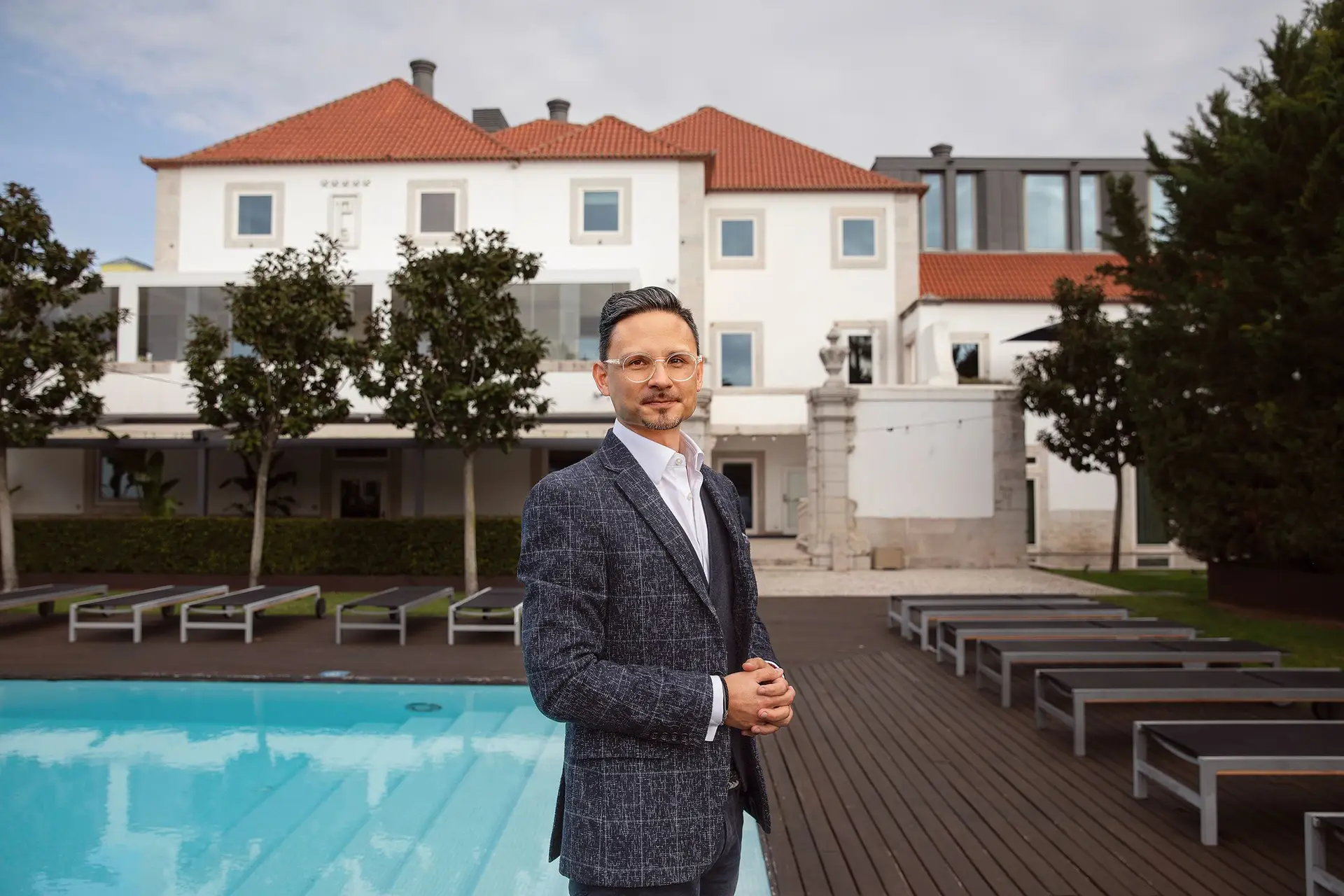Sérgio Leandro, administrador da Highgate Portugal, no hotel Palácio do Governador, que foi renovado em 2024 para um Small Luxury Hotels