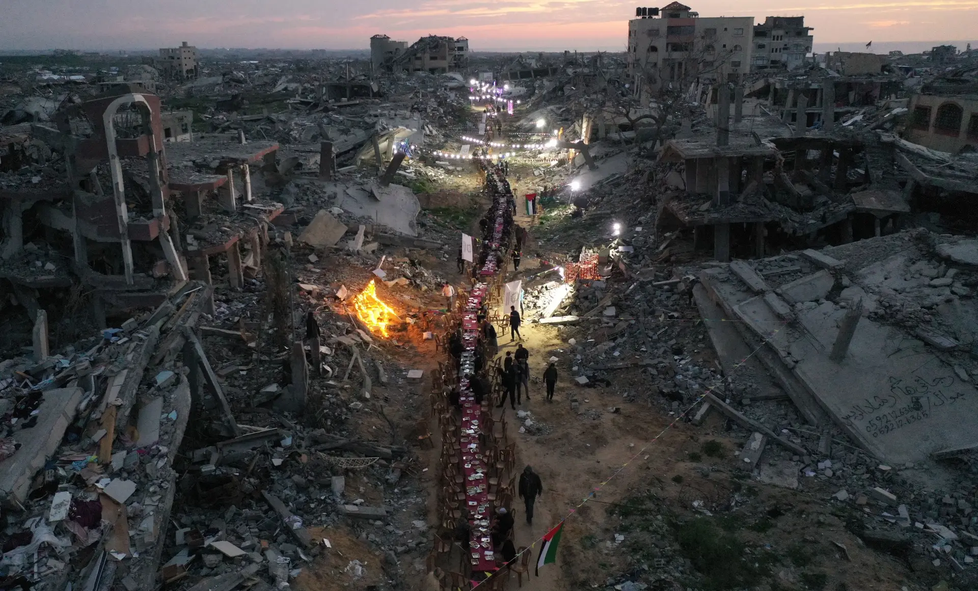 Ramadão nas ruínas da cidade de Gaza
