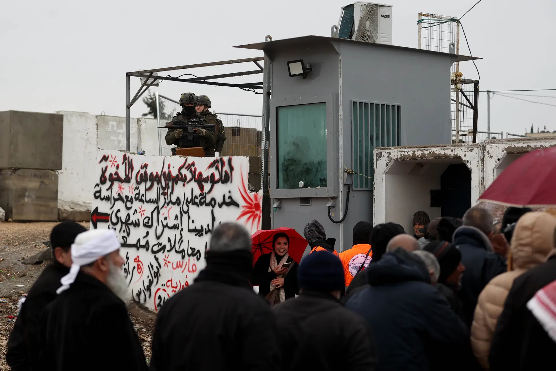 Check point em Ramallah, na Cisjordânia