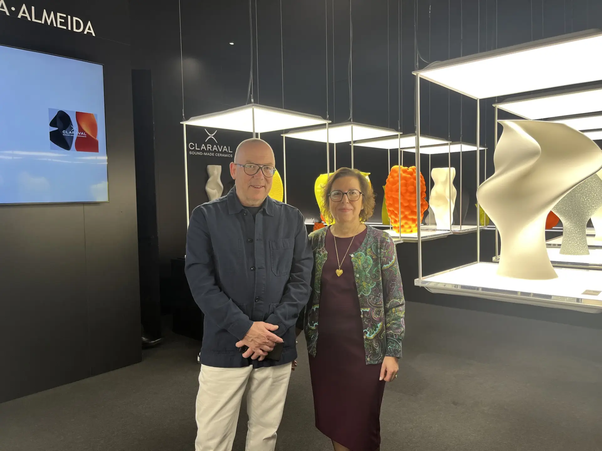Elsa Almeida e o designer Mark Lloyd