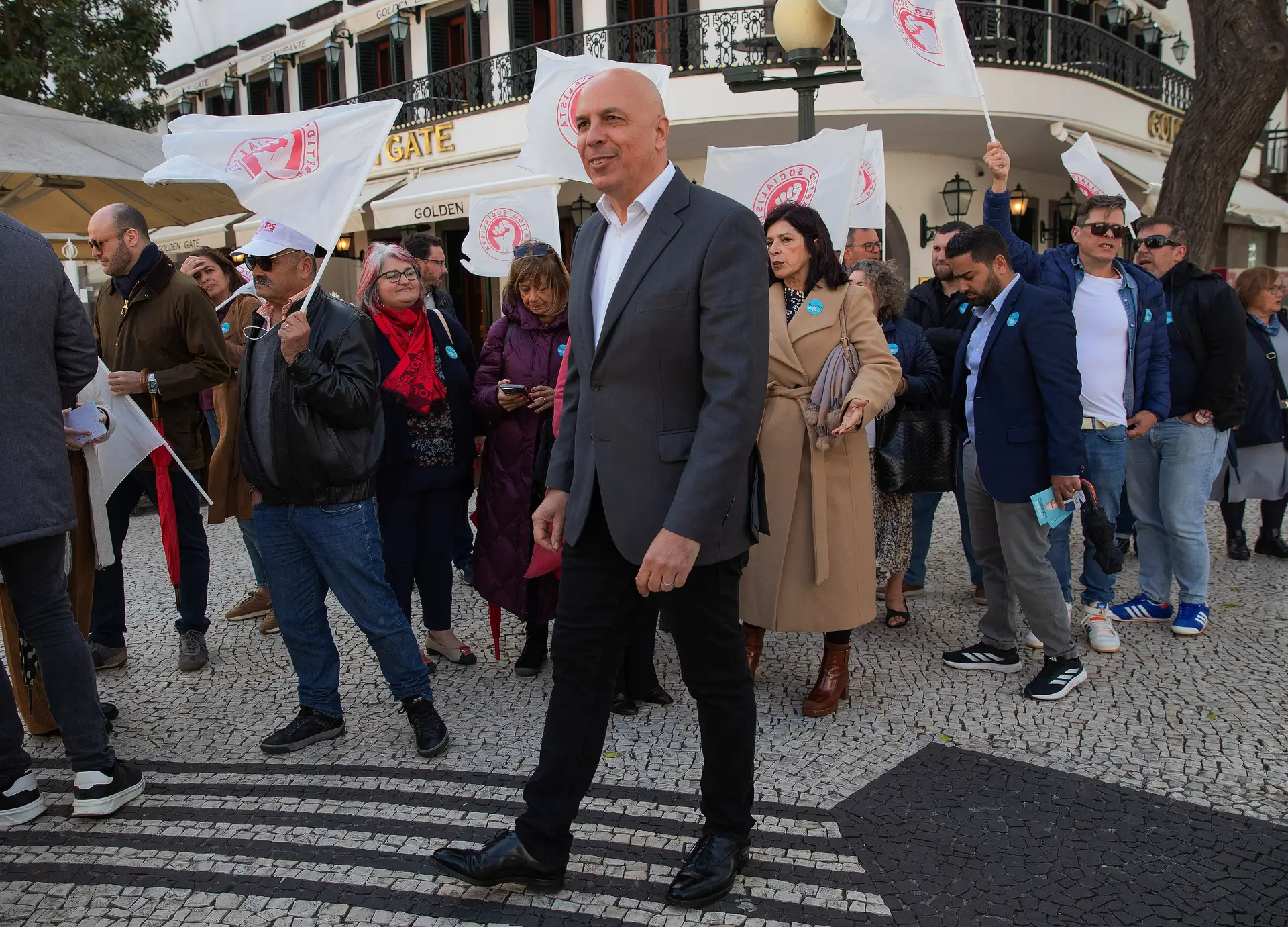 Paulo Cafôfo em campanha do PS na Madeira