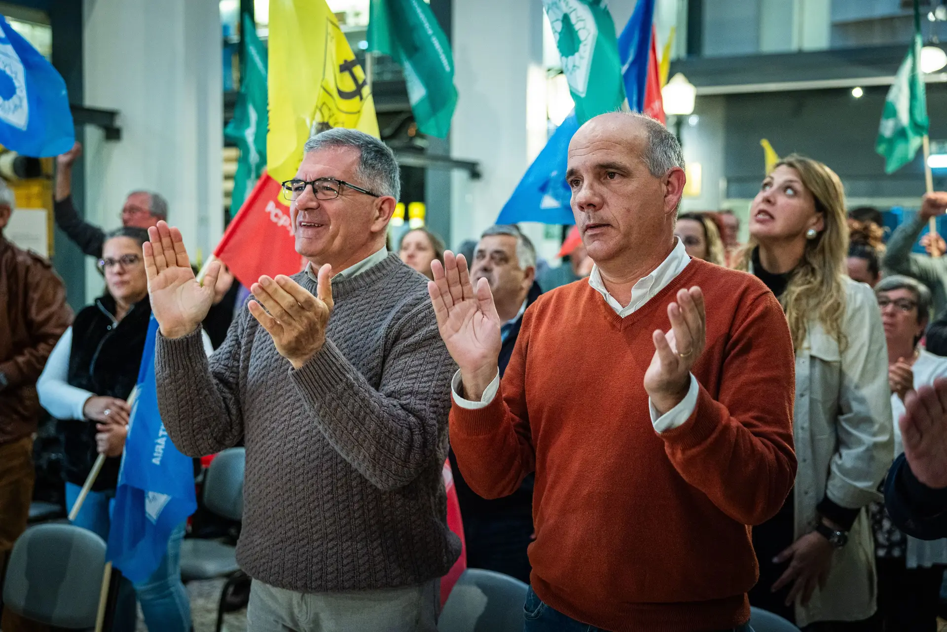 Edgar Silva e Paulo Raimundo na campanha do PCP/CDU na Madeira