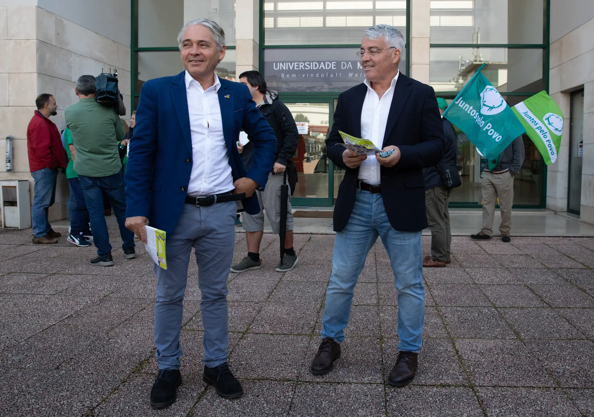 Élvio Sousa e Filipe Sousa na campanha do JPP na Madeira