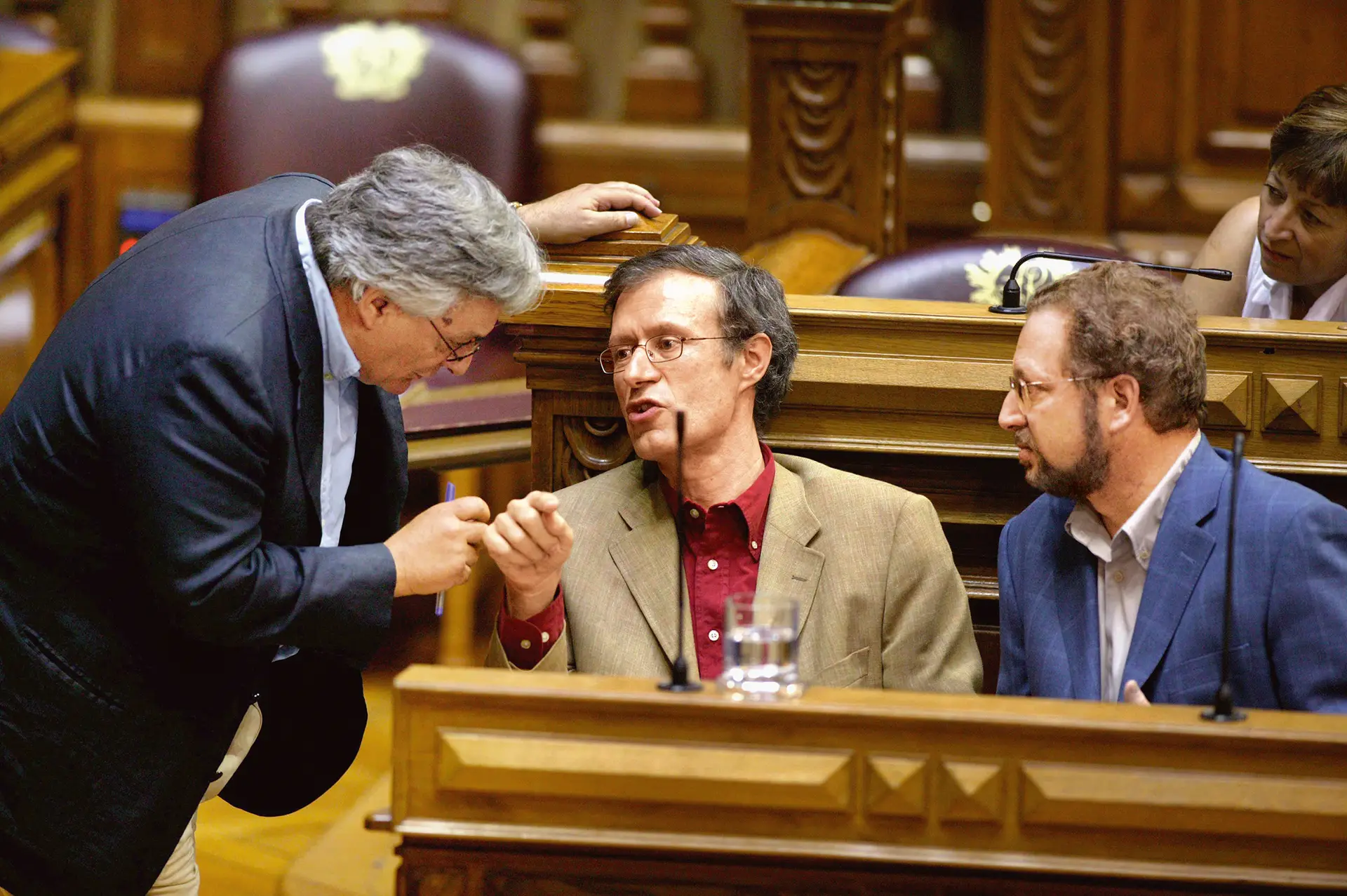 Fernando Rosas, Francisco Louçã e Luís Fazenda nos primeiros anos da bancada do BE