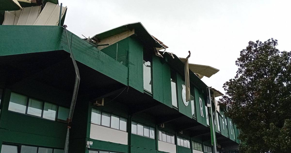 Depressão Martinho: cobertura do estádio do Rio Ave voou