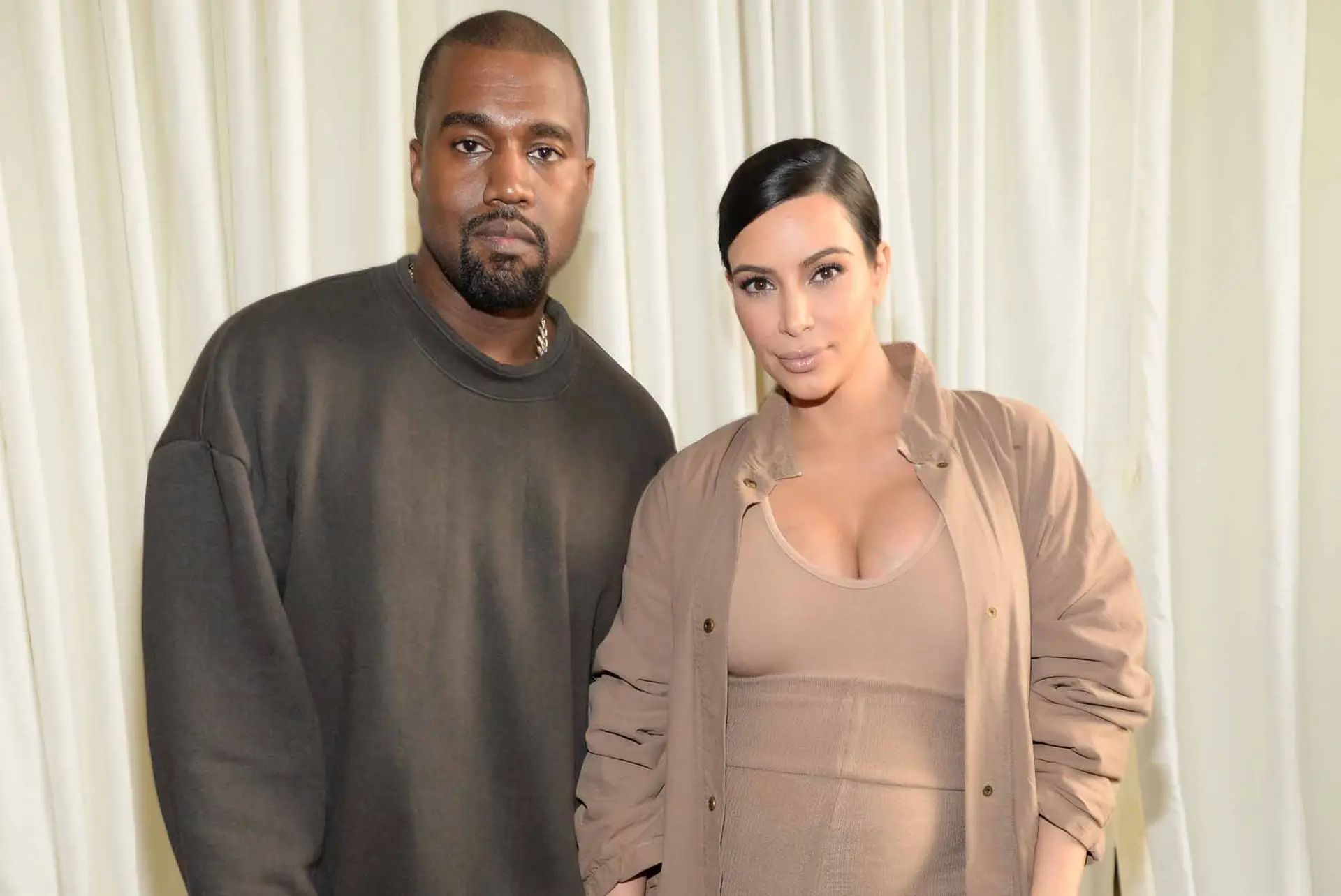 Kanye West e Kim Kardashian, em 2015