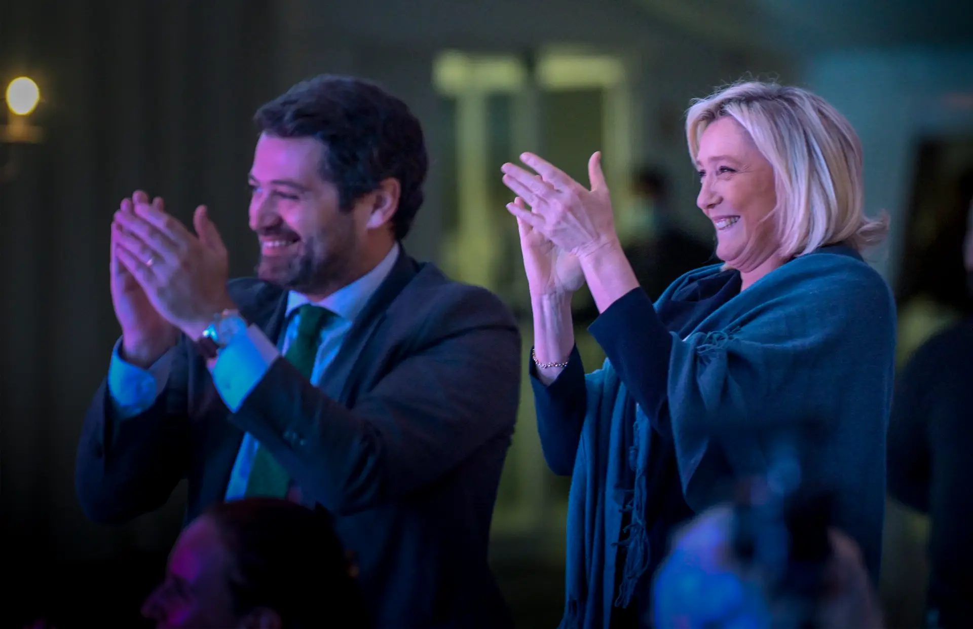 Marine Le Pen e André Ventura num encontro em Sintra, em 2021 