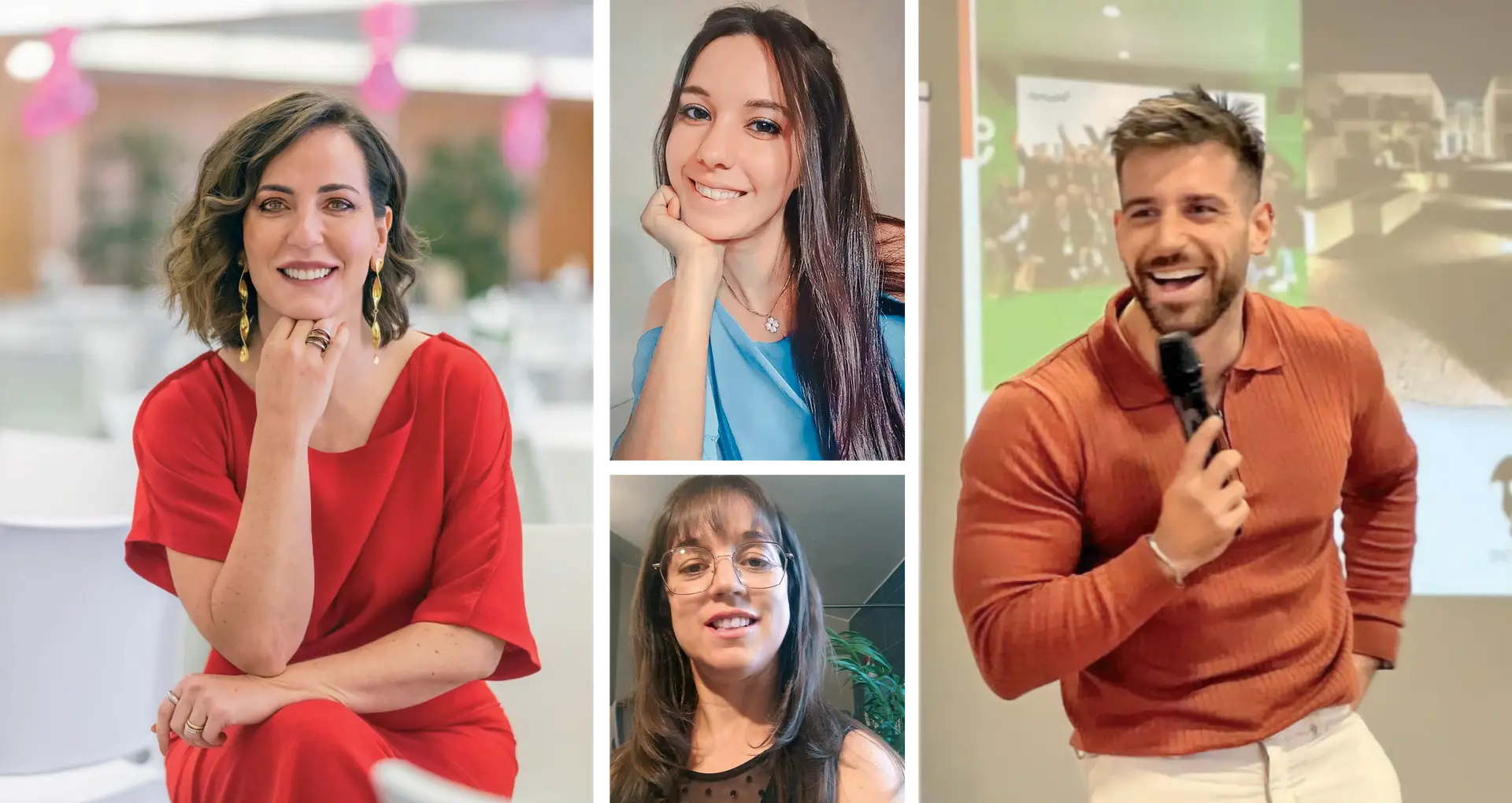 Sandra Silva, presidente do IPVD (à esq.), Joana Nicolau (em cima), Sérgio Melo (à dir.) e Sónia Rodrigues (em baixo) têm diferentes experiências no negócio da venda direta