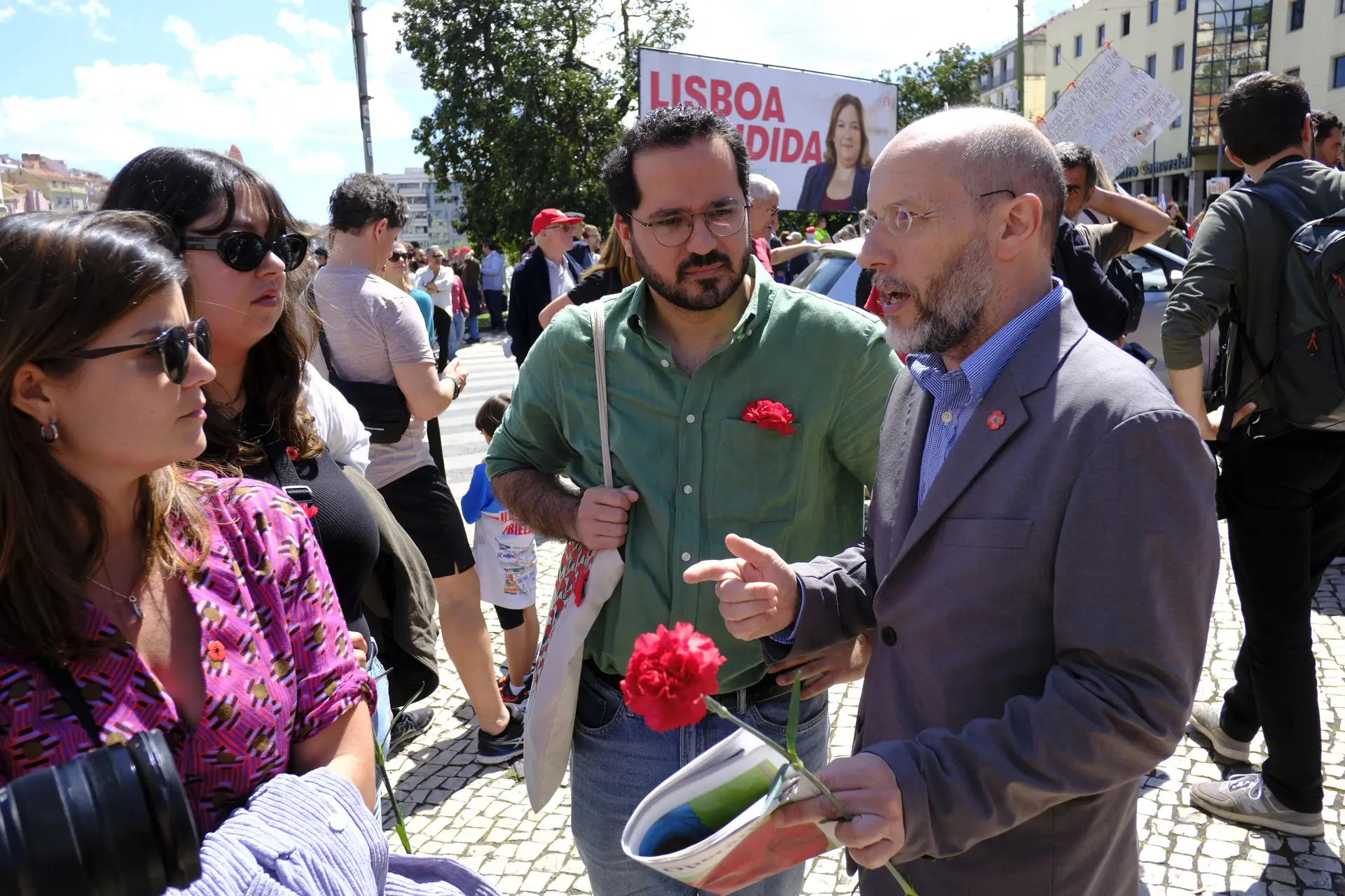 Manifestação do 1º de Maio da CGTP, em Lisboa. Na imagem Rui Tavares, do Livre