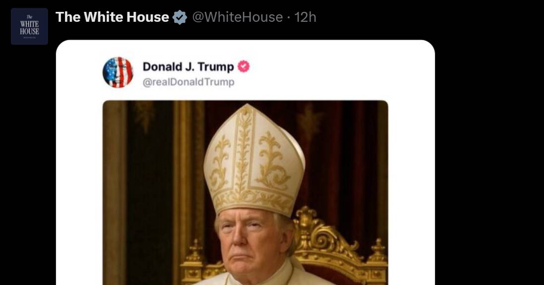 Trump diz que gostaria de ser Papa... e publica foto gerada por IA vestido de Pontífice