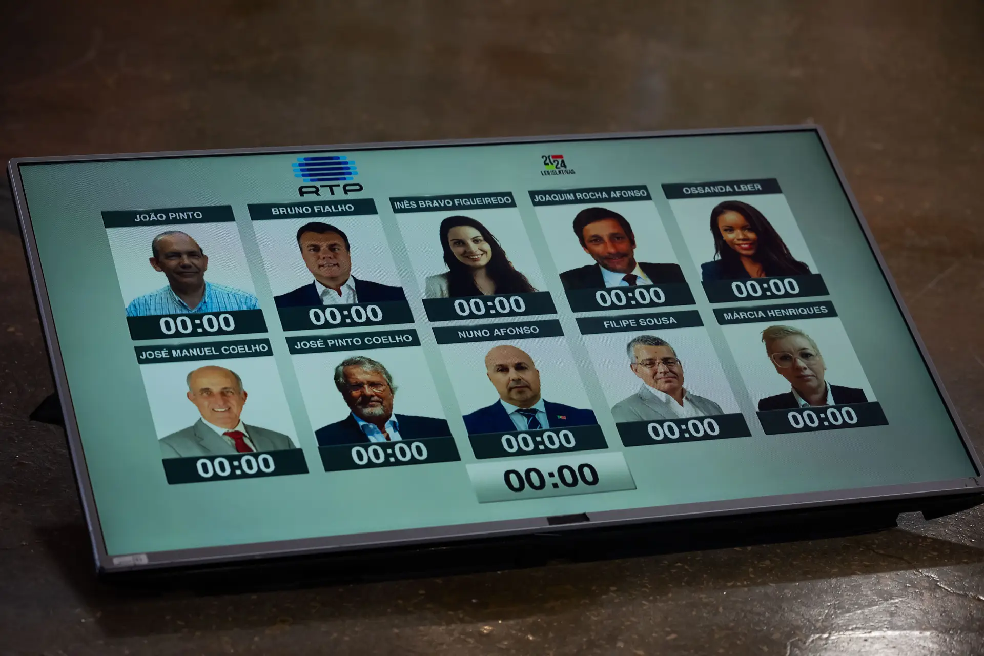 Imagem dos candidatos dos partidos sem assento parlamentar de 2024, na RTP: nessas legislativas nenhum conseguiu dar o salto para a Assembleia