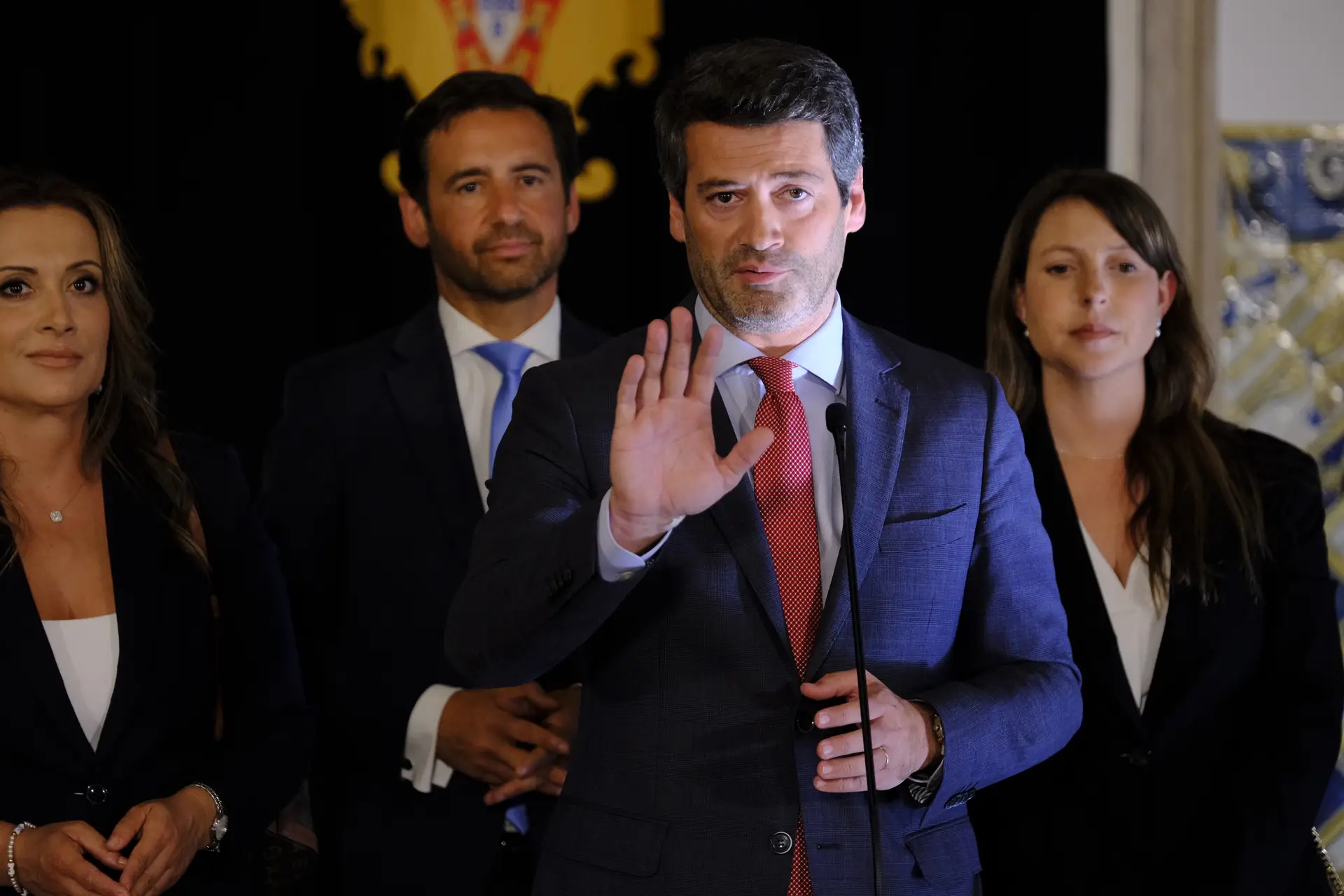  André Ventura, do Chega, após ter sido recebido por Marcelo Rebelo de Sousa 
