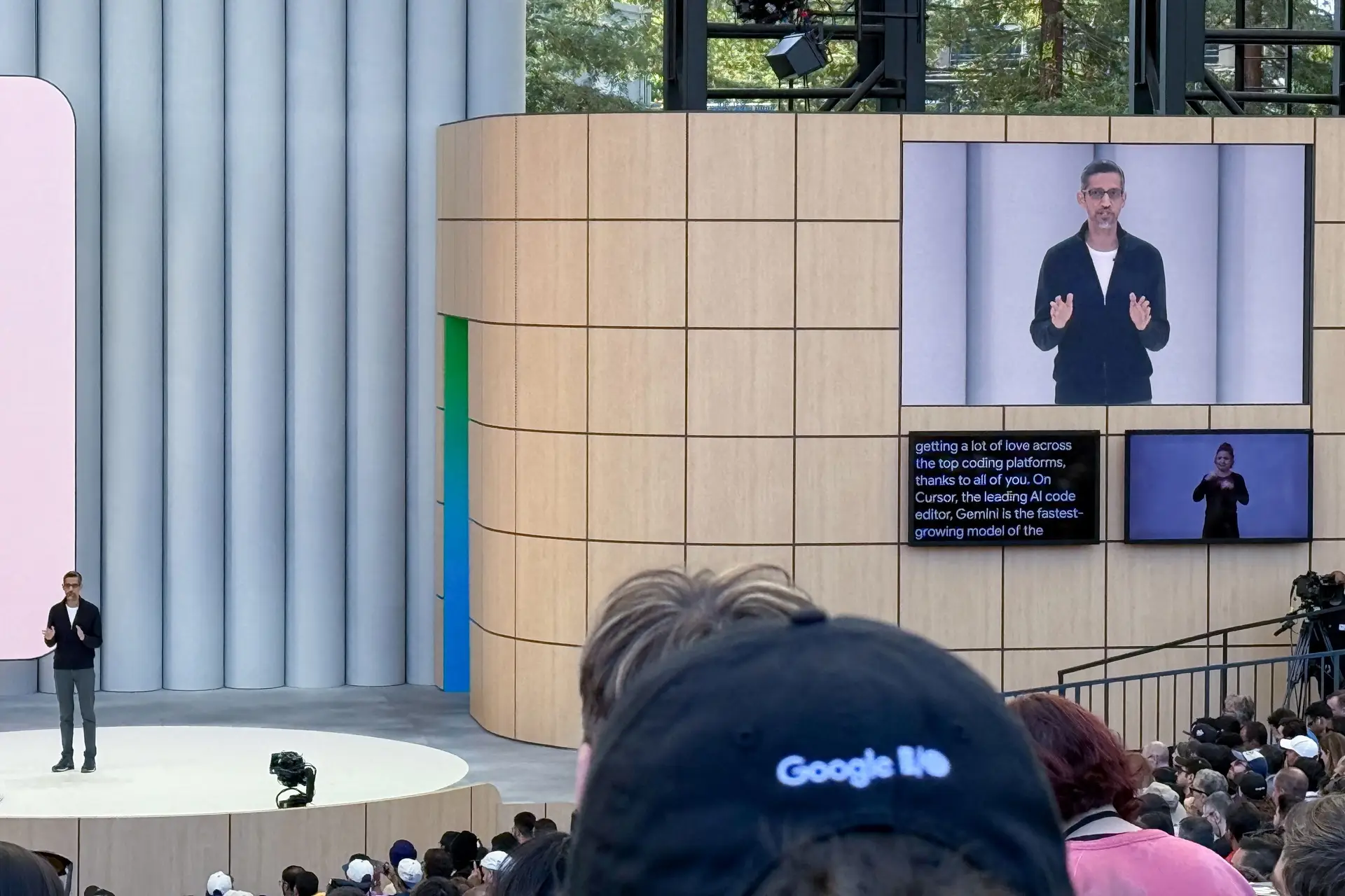 Sundar Pichai na conferência I/O, em Mountain View, na Califórnia
