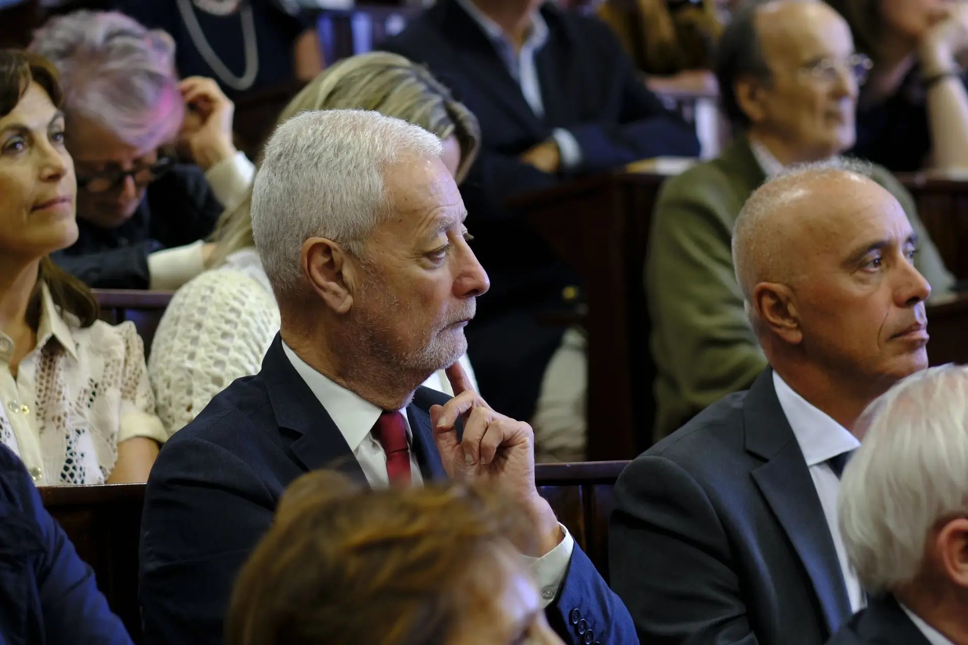 Lançamento do livro de homenagem a João Bonifácio Serra, coordenado por José Pedro Castanheira, com a presença de Marcelo Rebelo de Sousa. Na foto Sampaio da Nóvoa