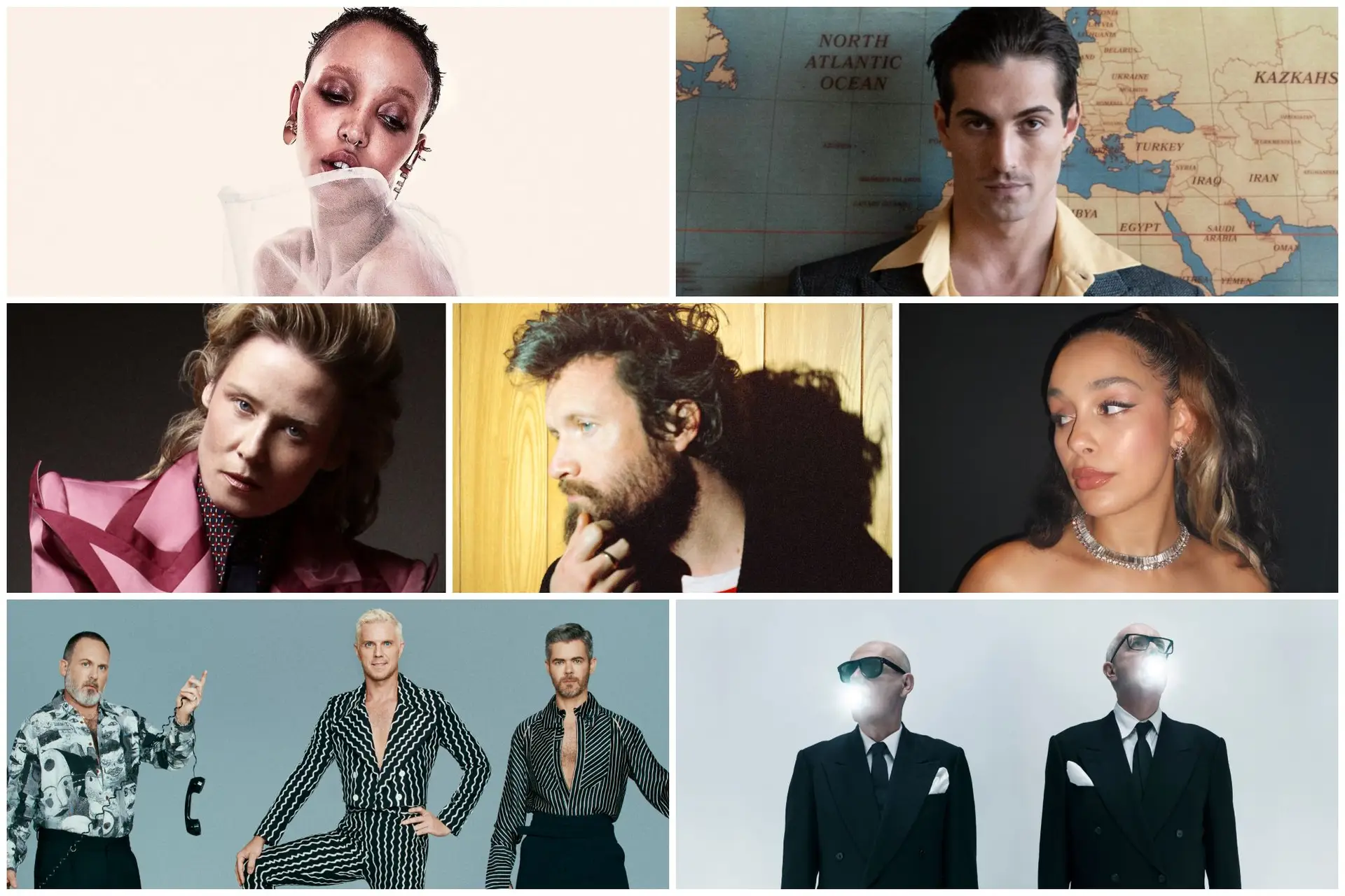 FKA Twigs, Damiano David, Róisín Murphy, Father John Misty, Jorja Smith, Scissor Sisters e Pet Shop Boys