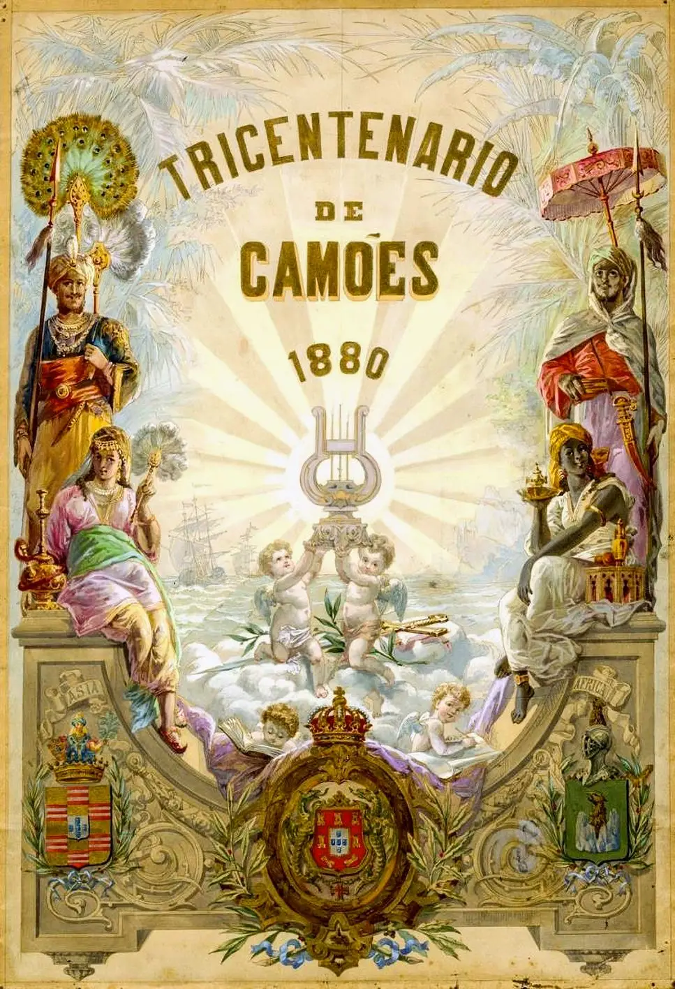 Pintura de Enrique Casanova (1850-1913) alusiva ao tricentenário de Camões 