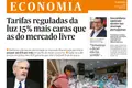 Tarifas reguladas da luz 15% mais caras que as do mercado livre