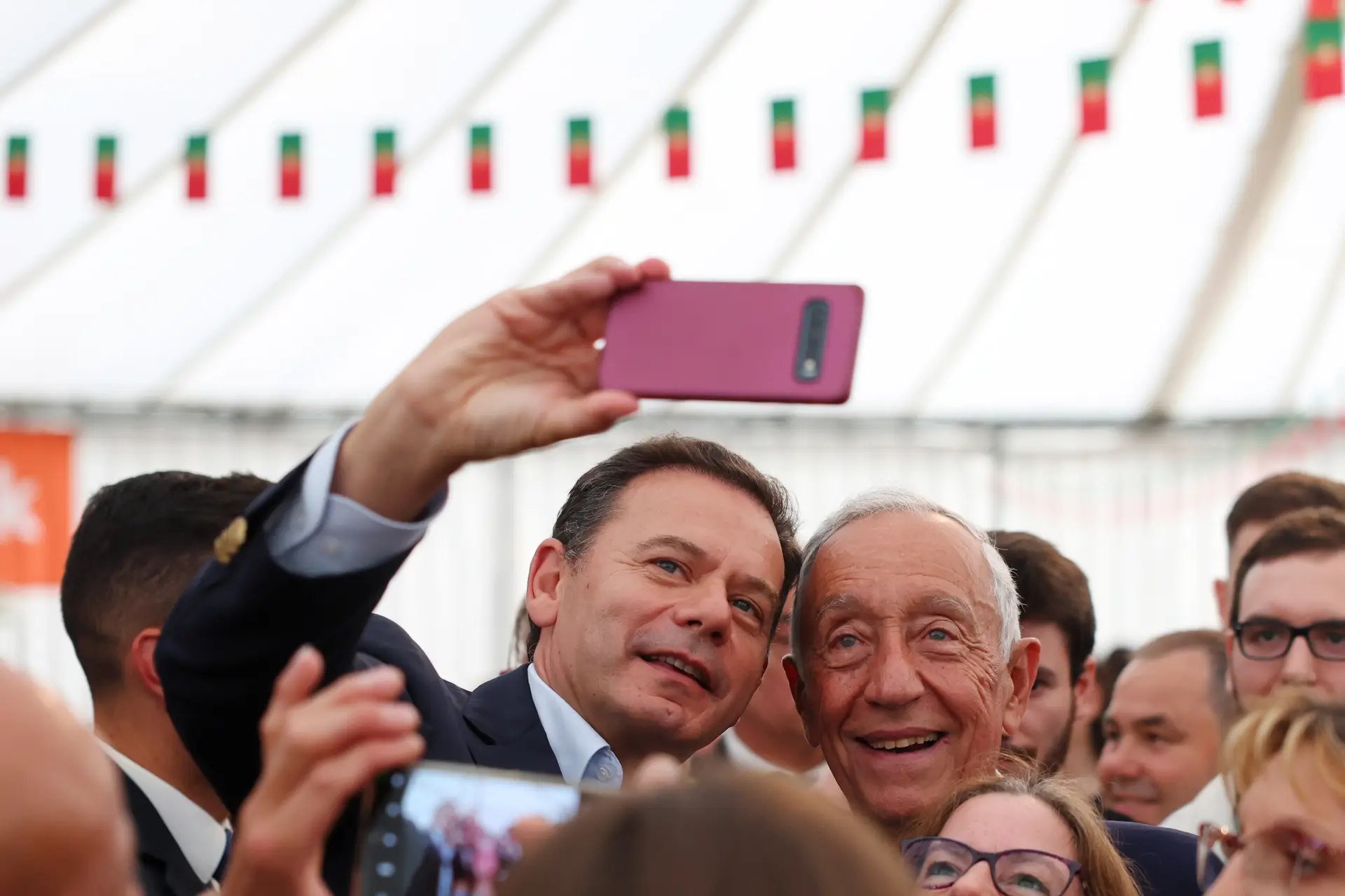 Luís Montenegro e Marcelo Rebelo de Sousa em Estugarda, Alemanha