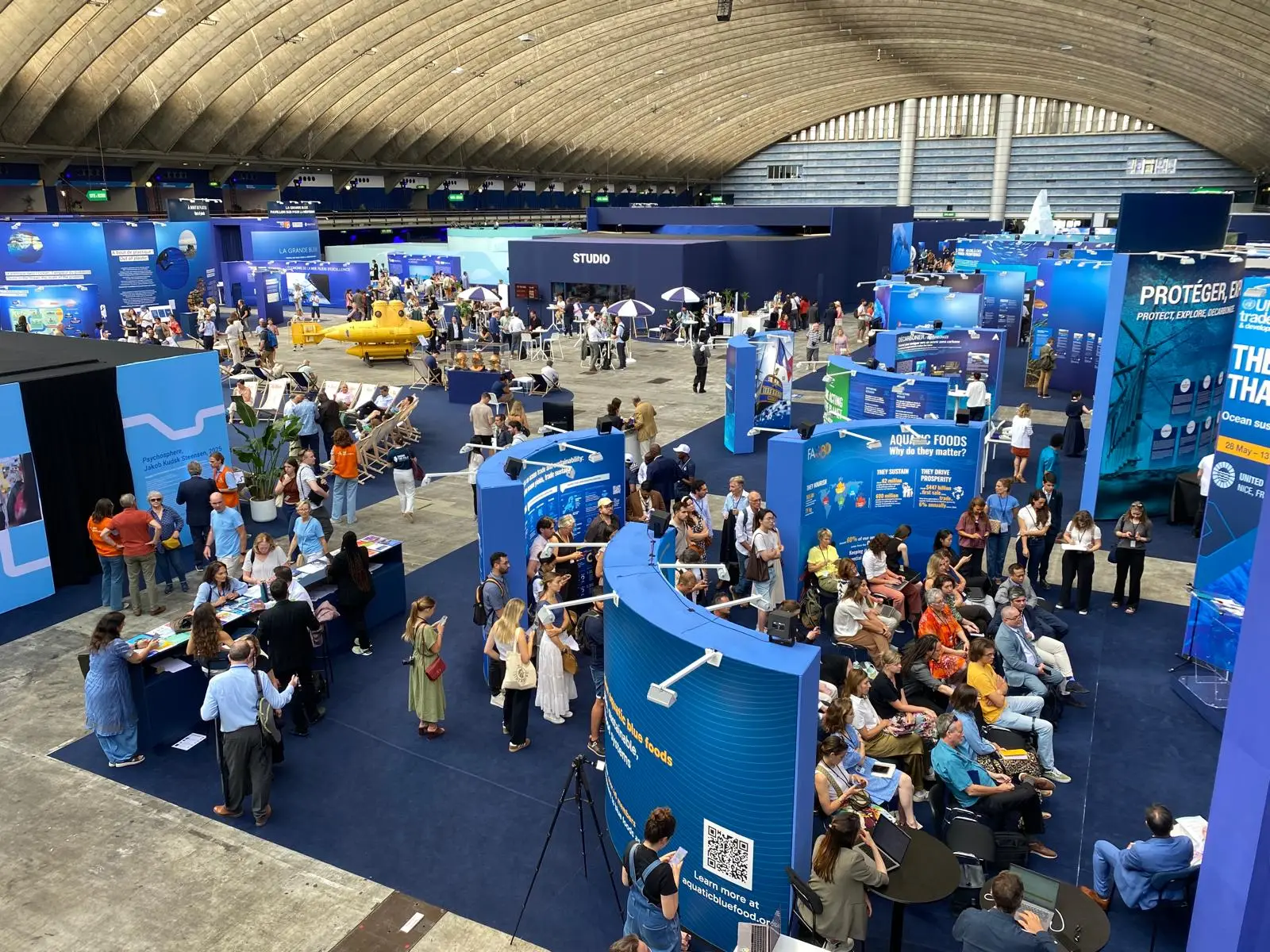 O Palácio de Exposições de Nice foi rebatizado como A Baleia durante a Conferência dos Oceanos