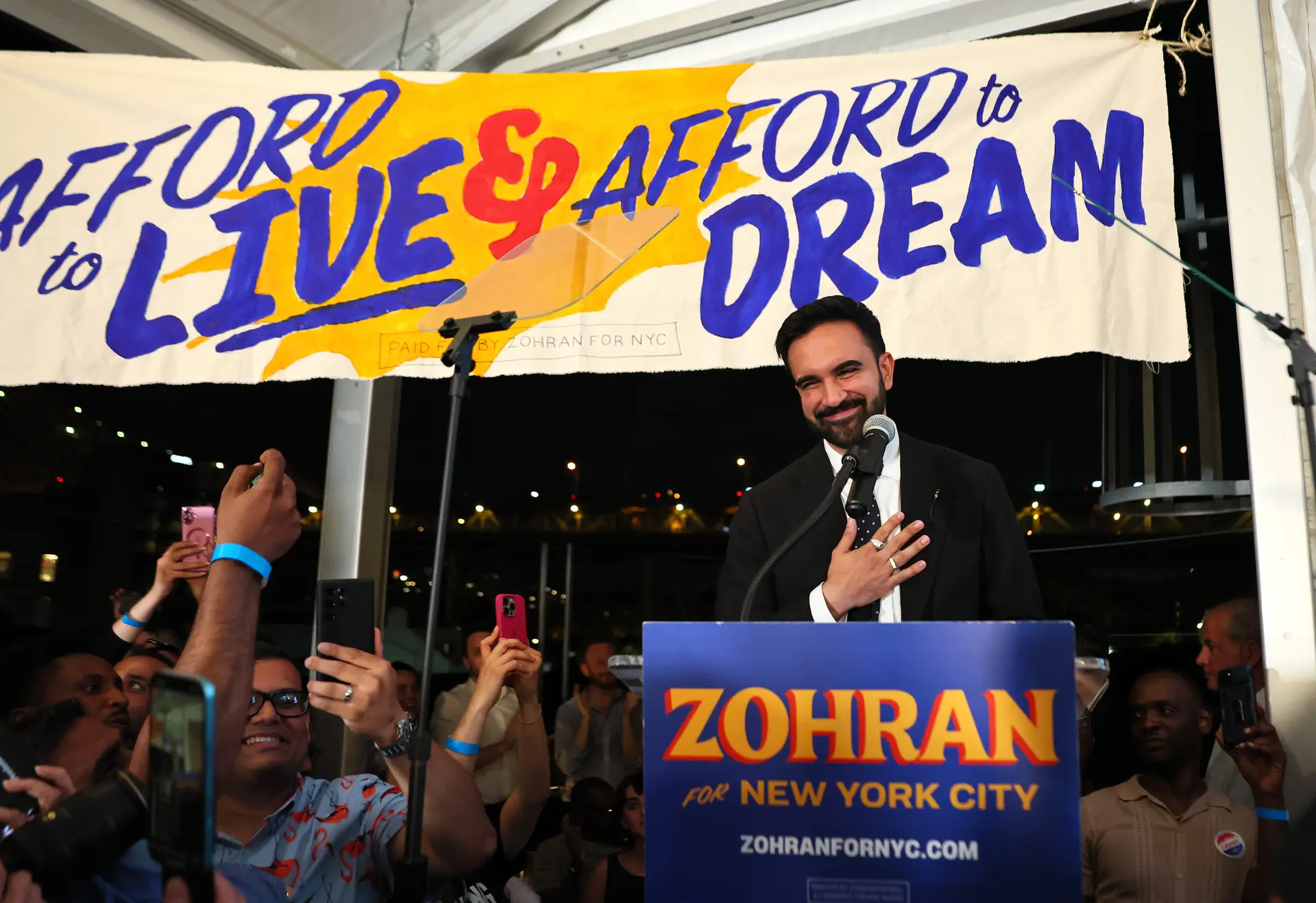 Zohran Mamdani, candidato Democrata à Câmara de Nova Iorque