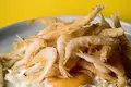 Gamba-cristal e ovos fritos