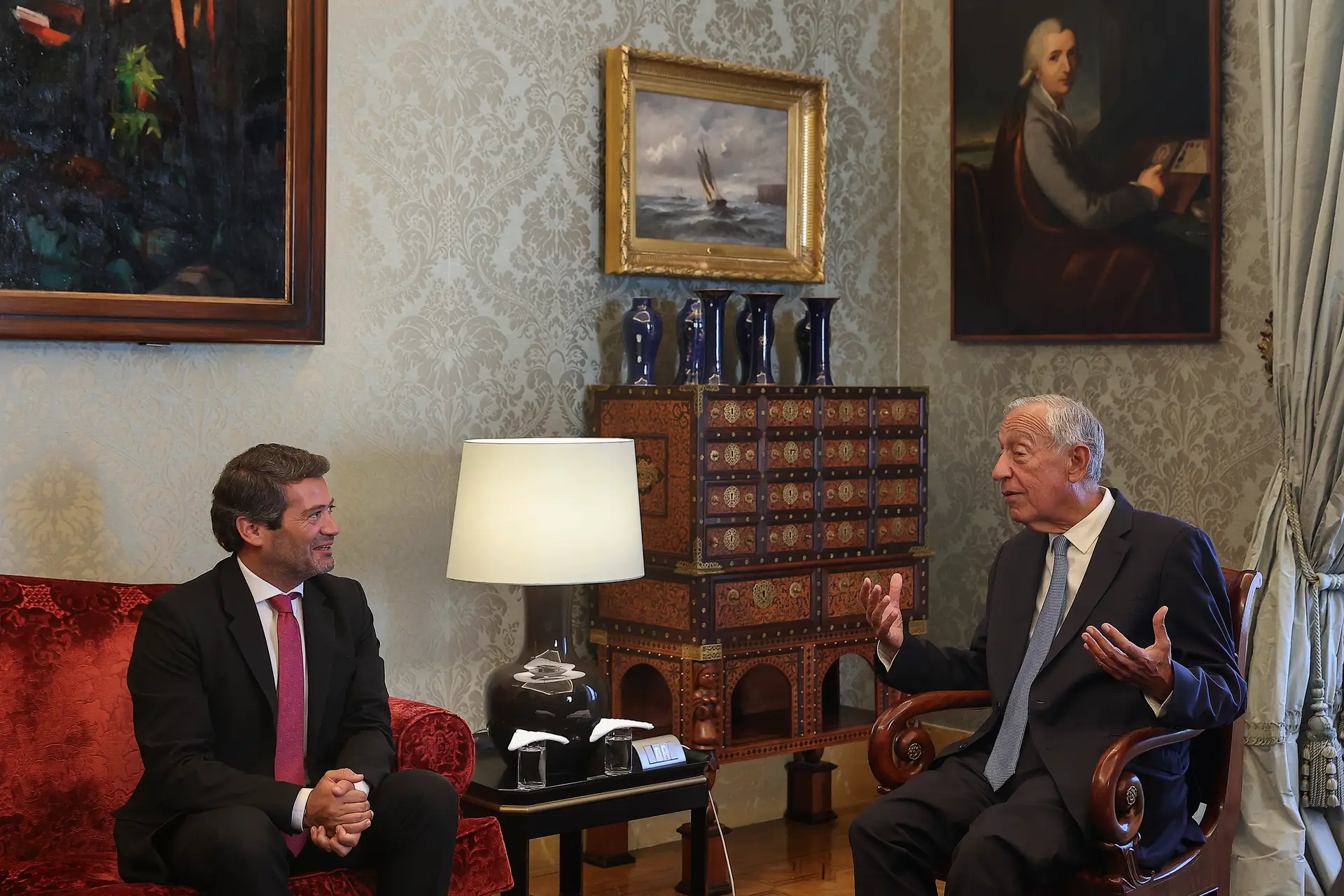 André Ventura em audiência com o Presidente da República