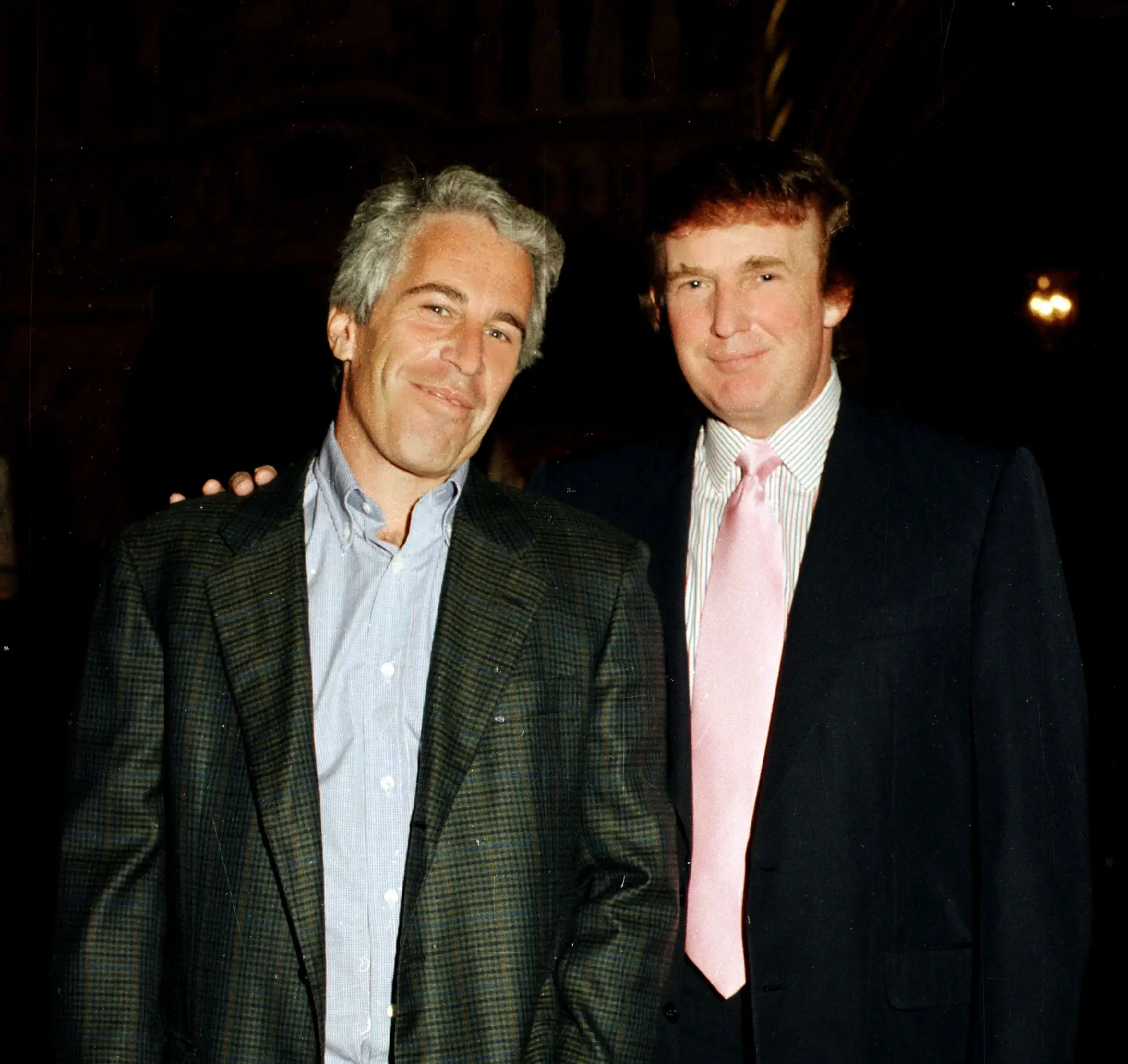 Presidente dos Estados Unidos, Donald Trump, com Jeffrey Epstein