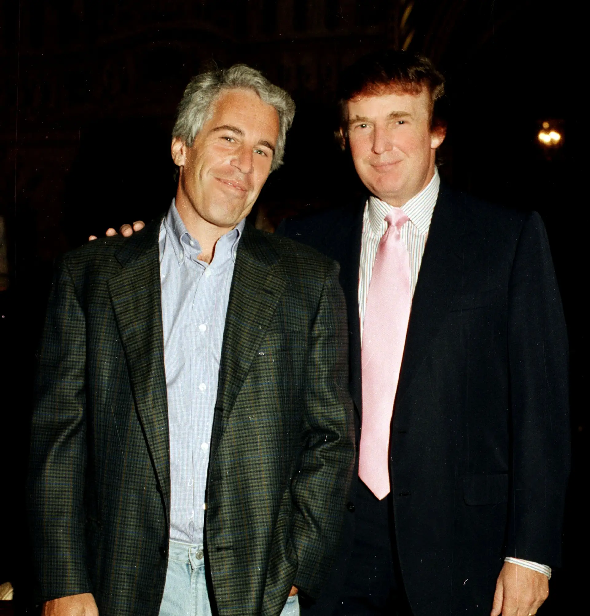 Presidente dos Estados Unidos, Donald Trump com Jeffrey Epstein