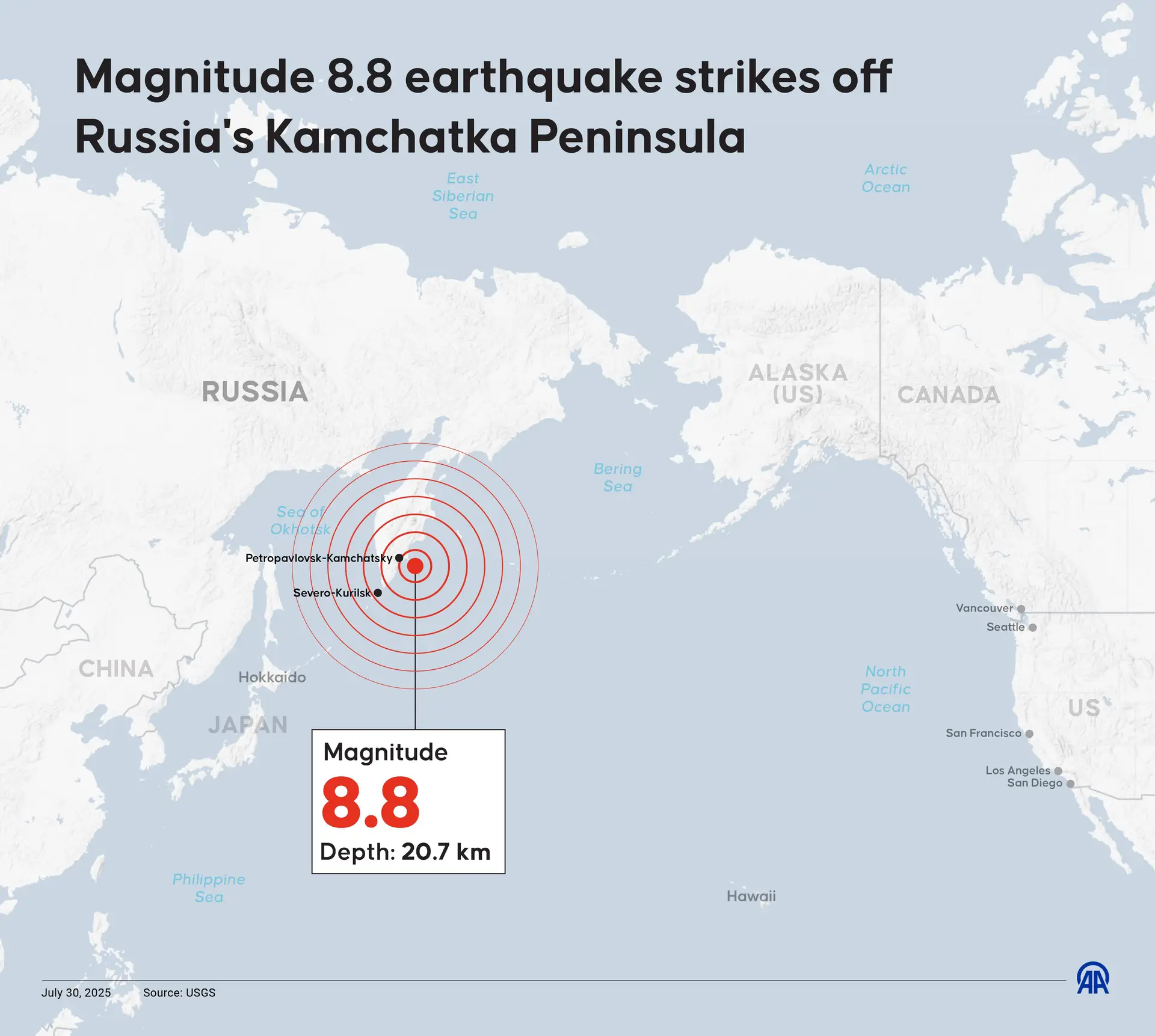 Terramoto de 8,8, um dos maiores de sempre, gera alerta de tsunami no Pacífico norte