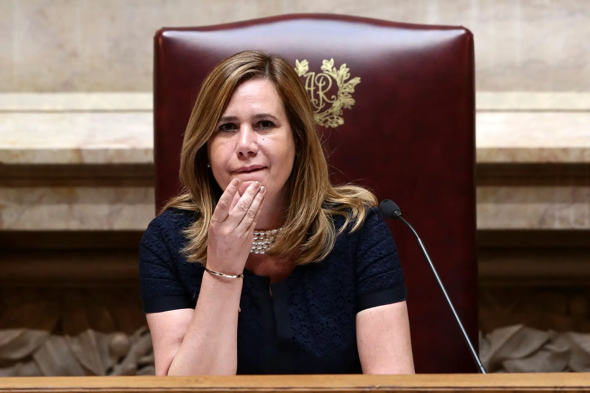 Teresa Caeiro, na Assembleia da República, em junho de 2014