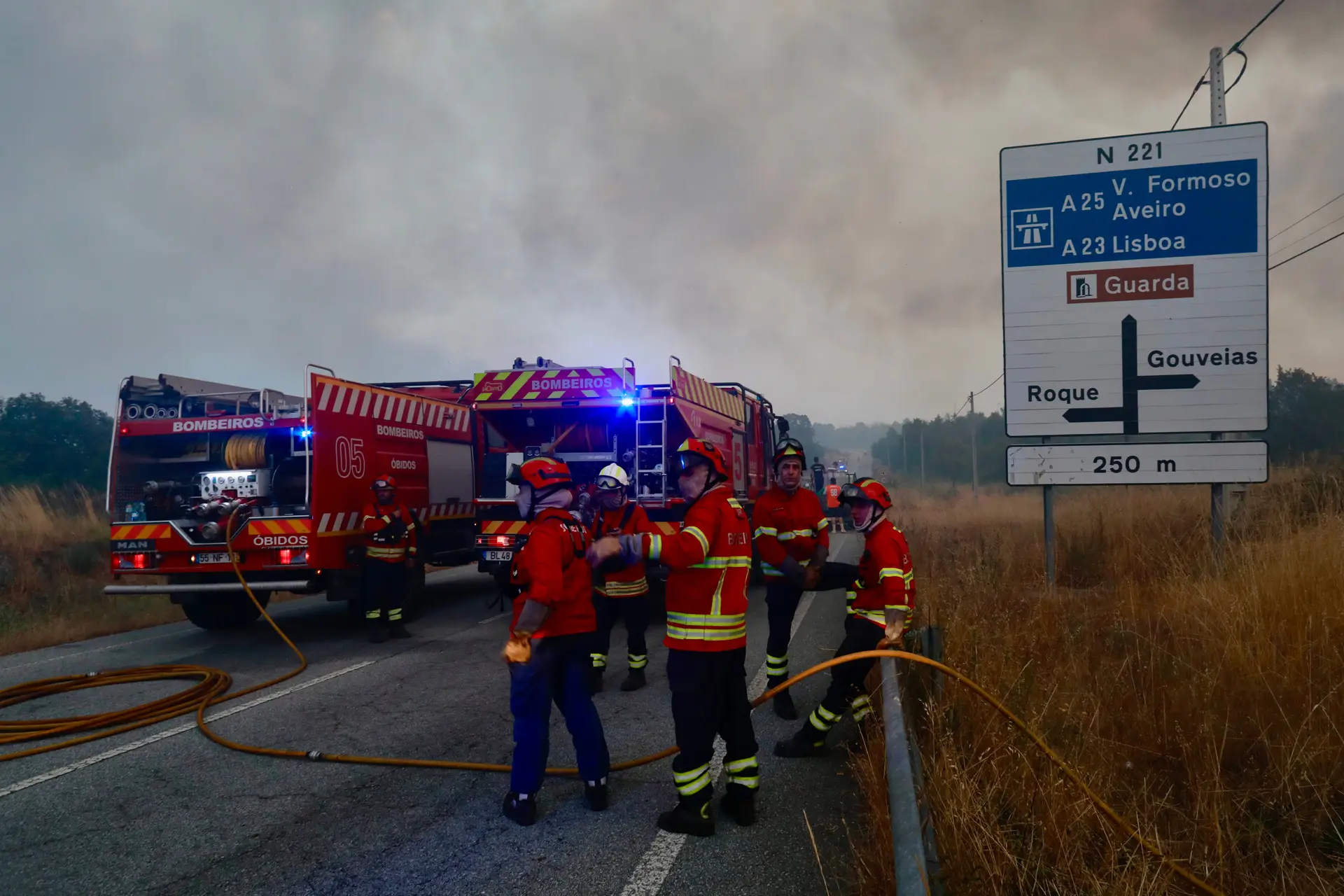 Incêndio florestal em Pinhel, distrito de Guarda