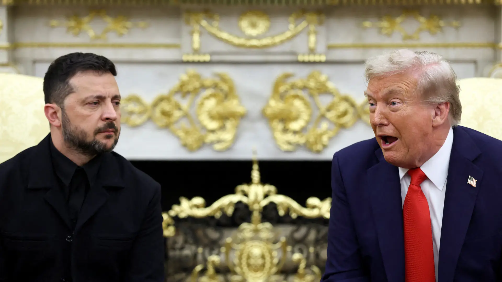 Presidente ucraniano, Volodymyr Zelensky e o Presidente norte-americano, Donald Trump