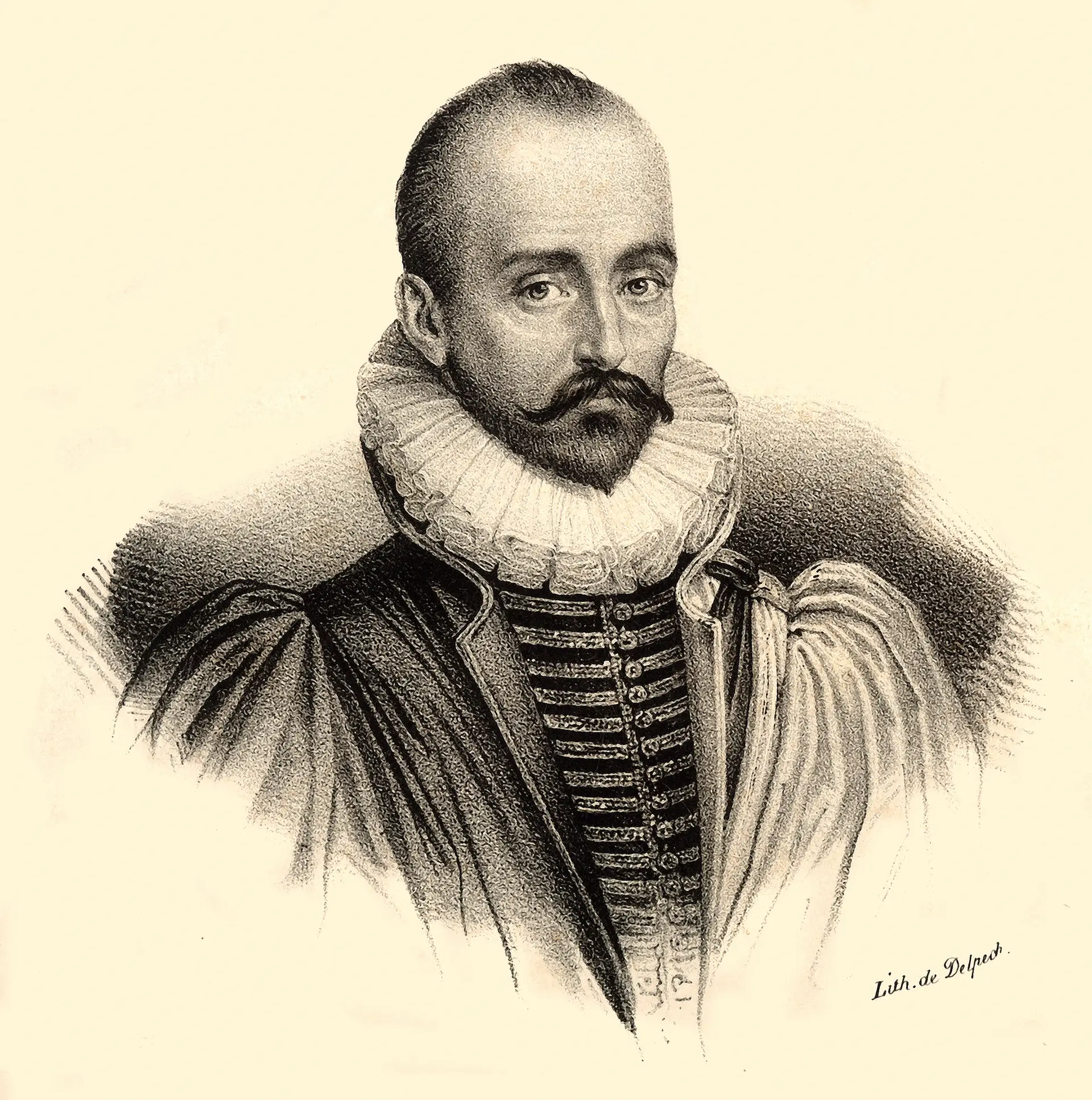 Retrato datado do século XIX de Michel de Montaigne (1533-1592),um dos mais importantes filósofos da Renascença francesa