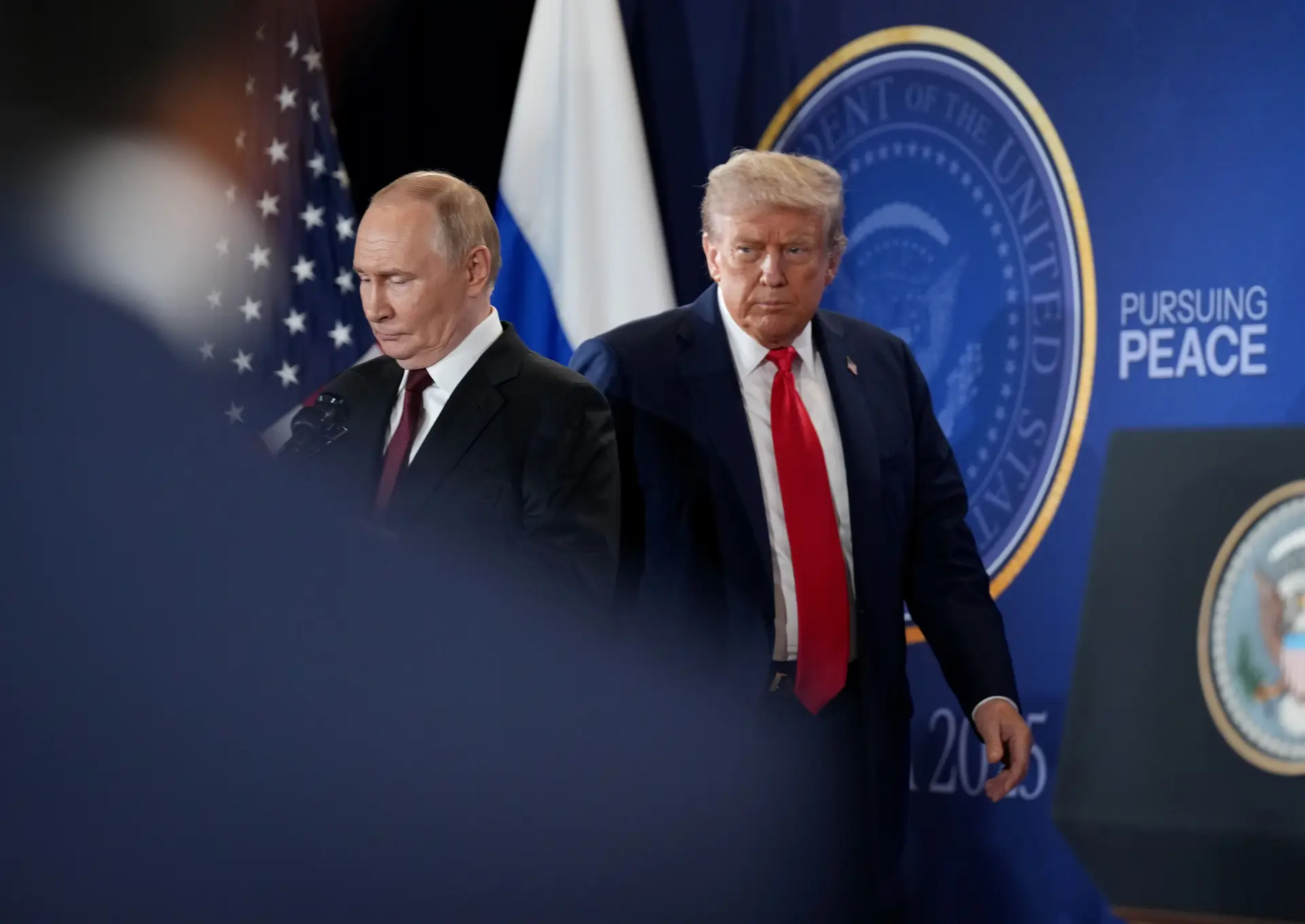 Vladimir Putin e Donald Trump no Alasca