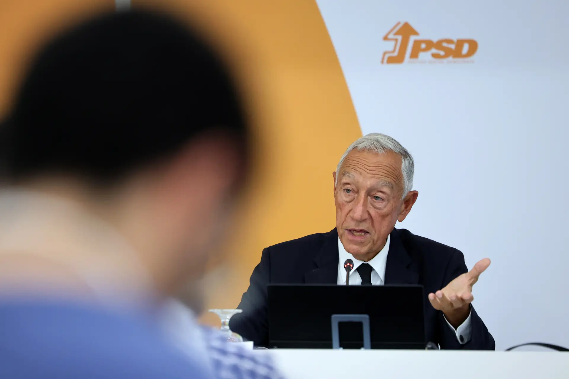 Marcelo Rebelo de Sousa, durante uma aula na Universidade de Verão do PSD