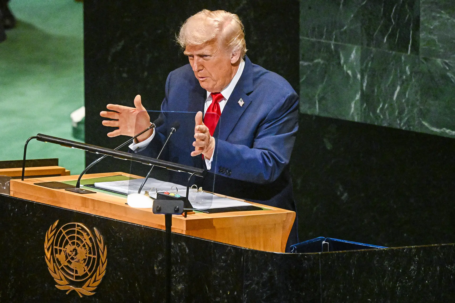 O Presidente dos EUA, Donald Trump, interveio esta semana na Assembleia-Geral das Nações Unidas