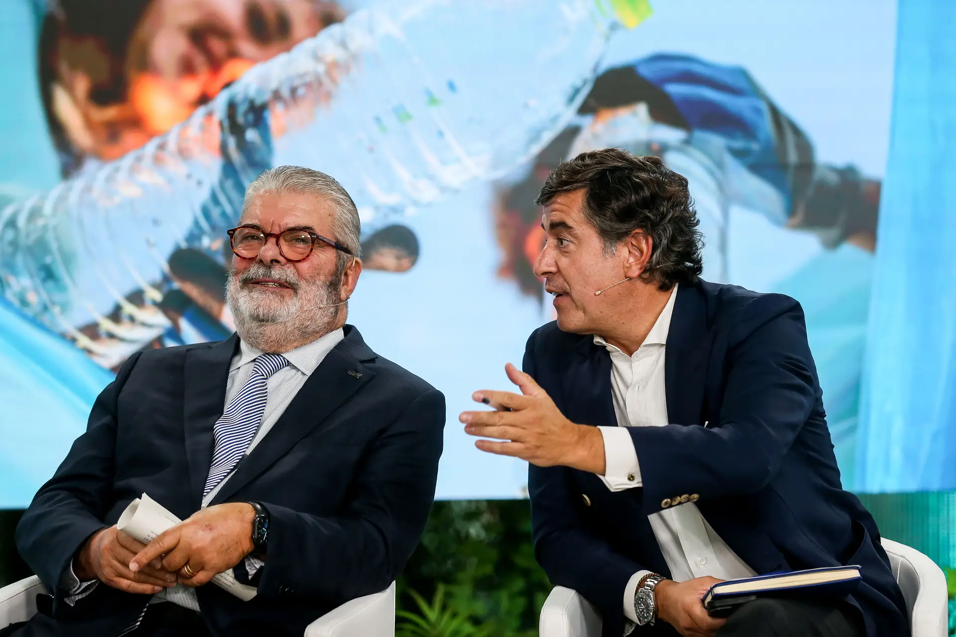 Gonçalo Lobo Xavier (à direita) fez uma intervenção focada nos resíduos alimentares