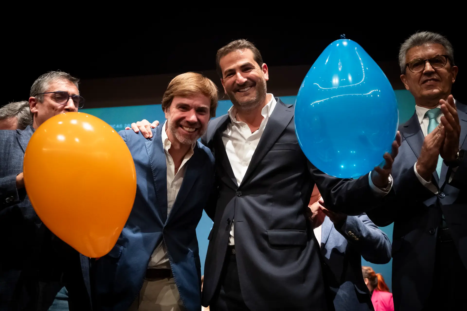 Hugo Soares, líder parlamentar do PSD, em campanha nas autárquicas