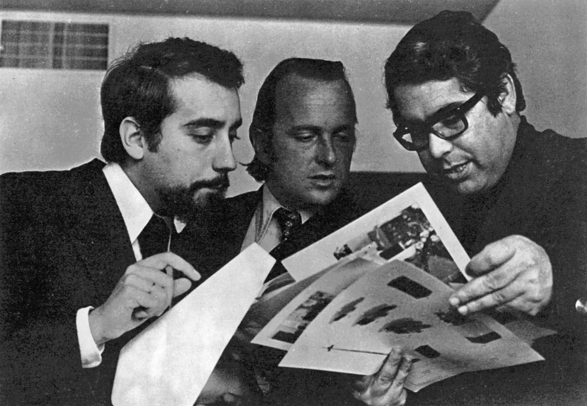 Marcelo Rebelo de Sousa, Francisco Pinto Balsemão and Augusto de Carvalho, in a preparatory meeting for the launch of the Expresso newspaper. 12-12-1972. EXPRESS FILE