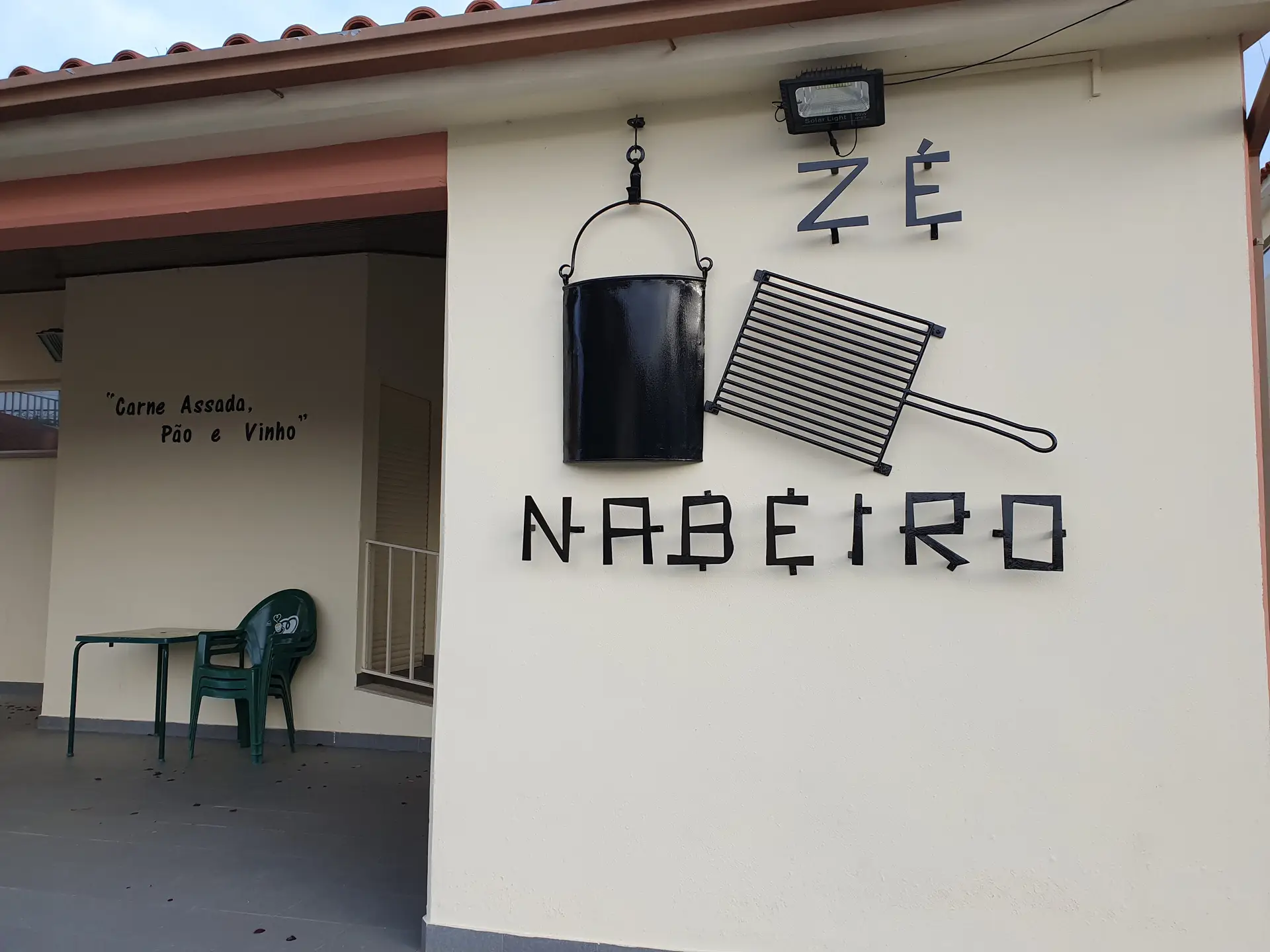 Entrance to the Zé Nabeiro restaurant and café, in the village of Soito