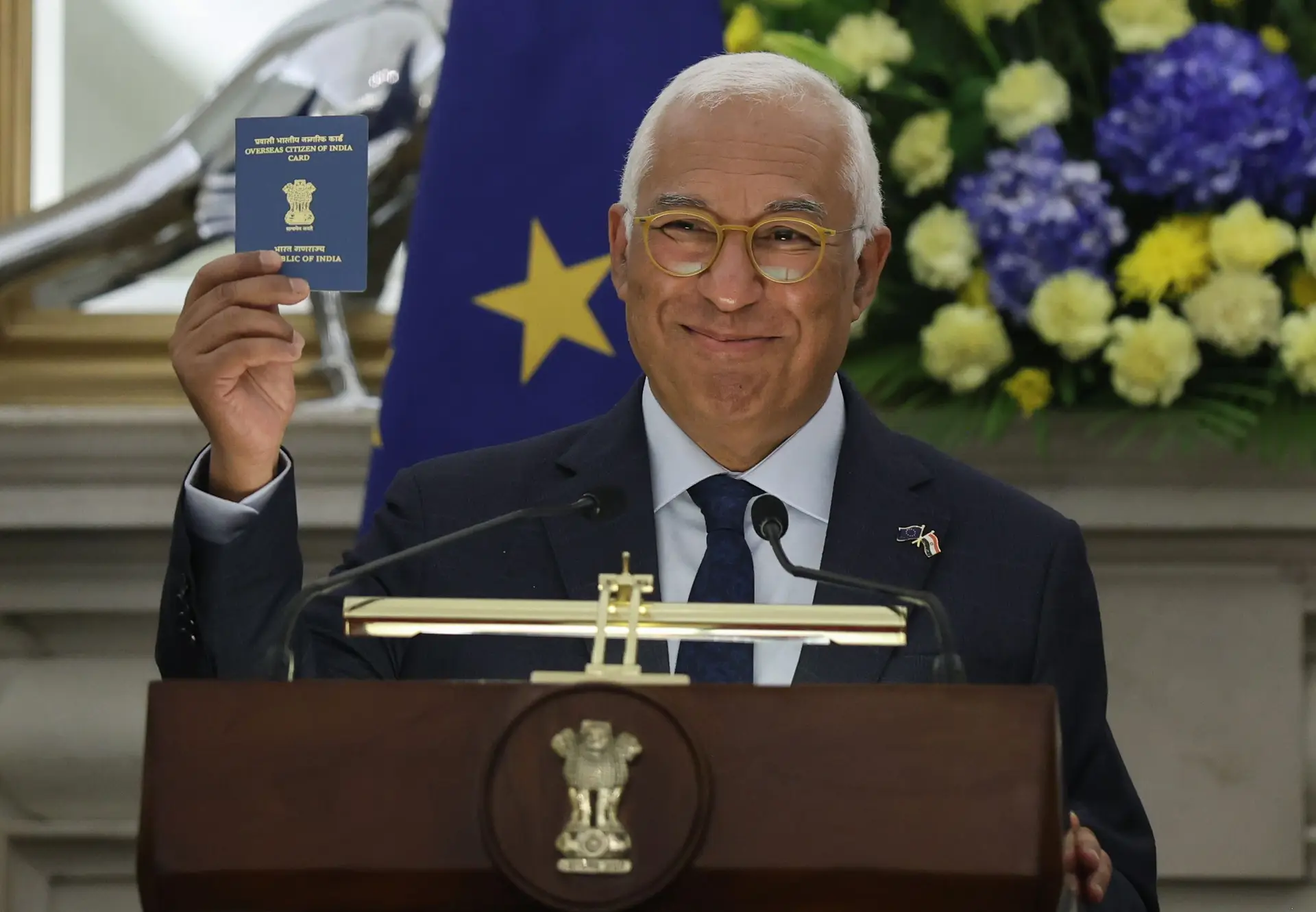 “Também sou um cidadão indiano, orgulho-me das minhas raízes”: António Costa assinala acordo comercial entre a UE e a Índia