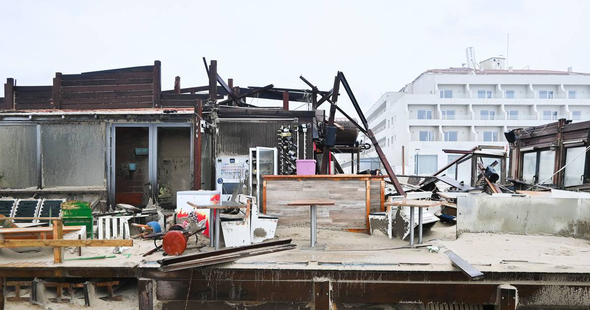 Praia da Vieira: on the seafront, all the restaurants and bars were destroyed