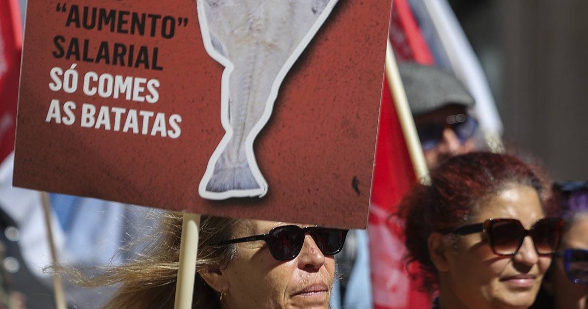 Around 500 people demonstrate in Lisbon for public sector pay rises