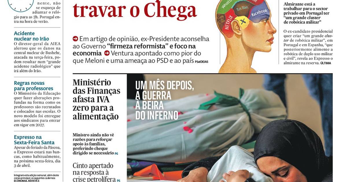 A primeira página do Expresso