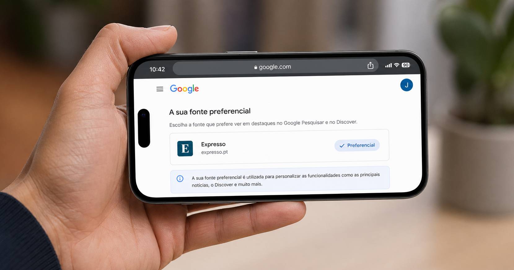 Já pode escolher o Expresso como a sua fonte preferencial de notícias ...